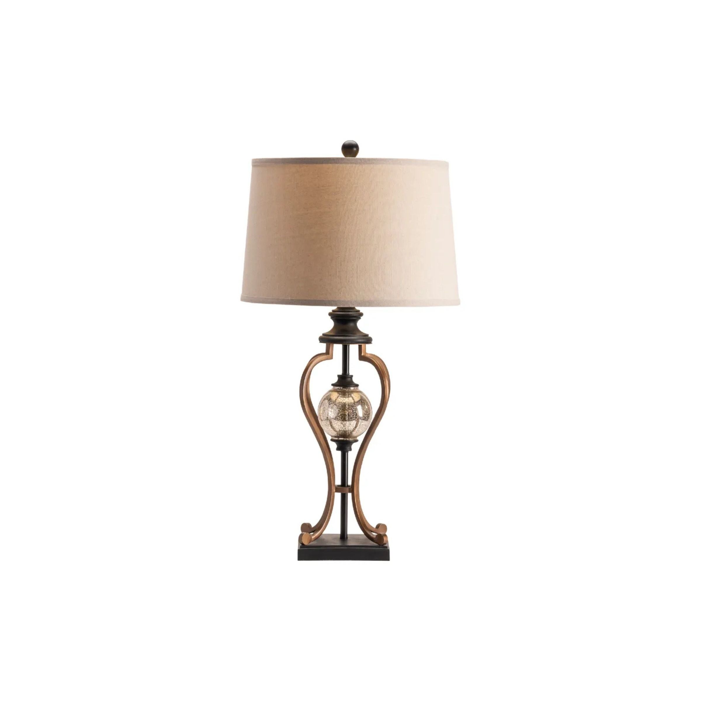 Mercury Glass Ball Table Lamp 36.5"H