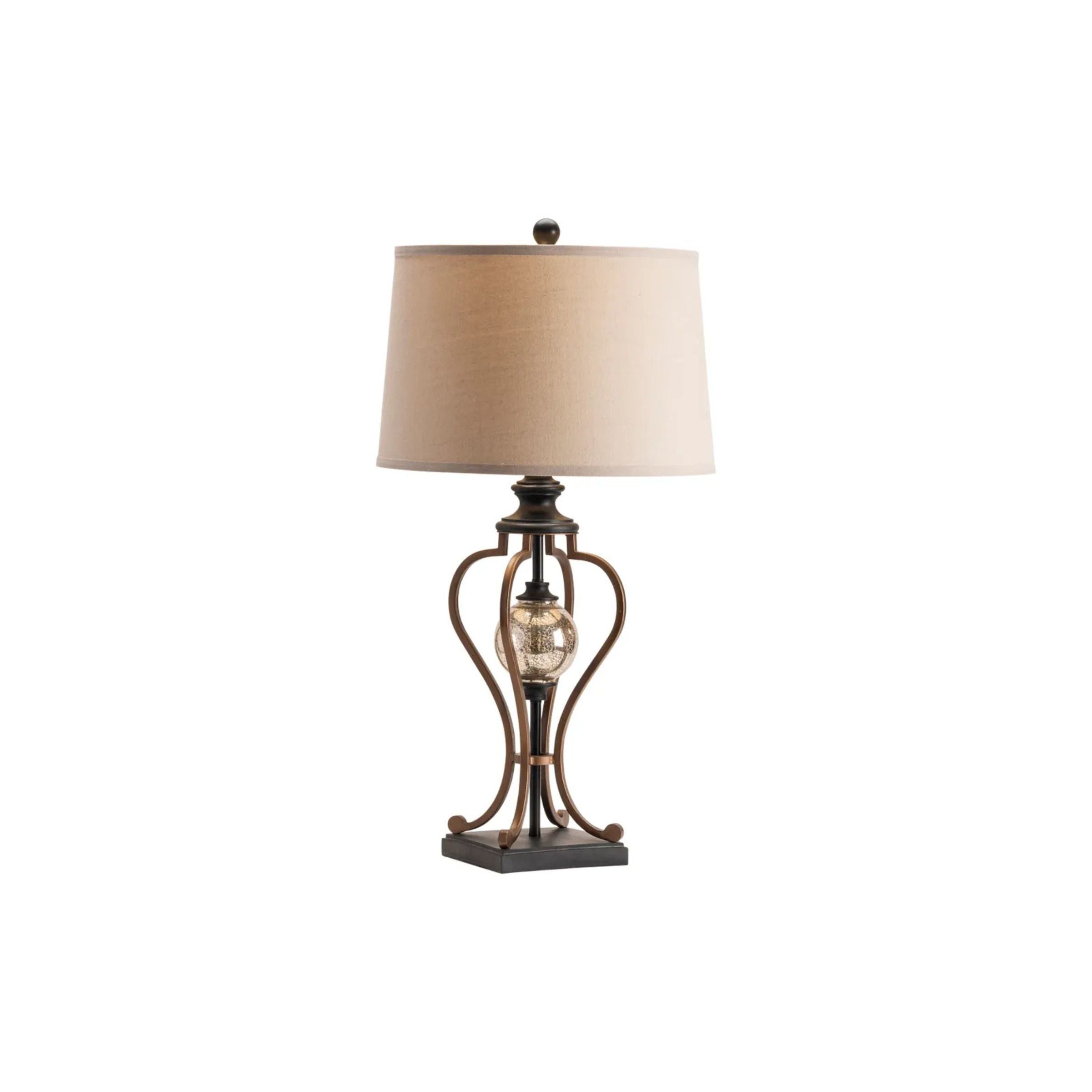 Mercury Glass Ball Table Lamp 36.5"H