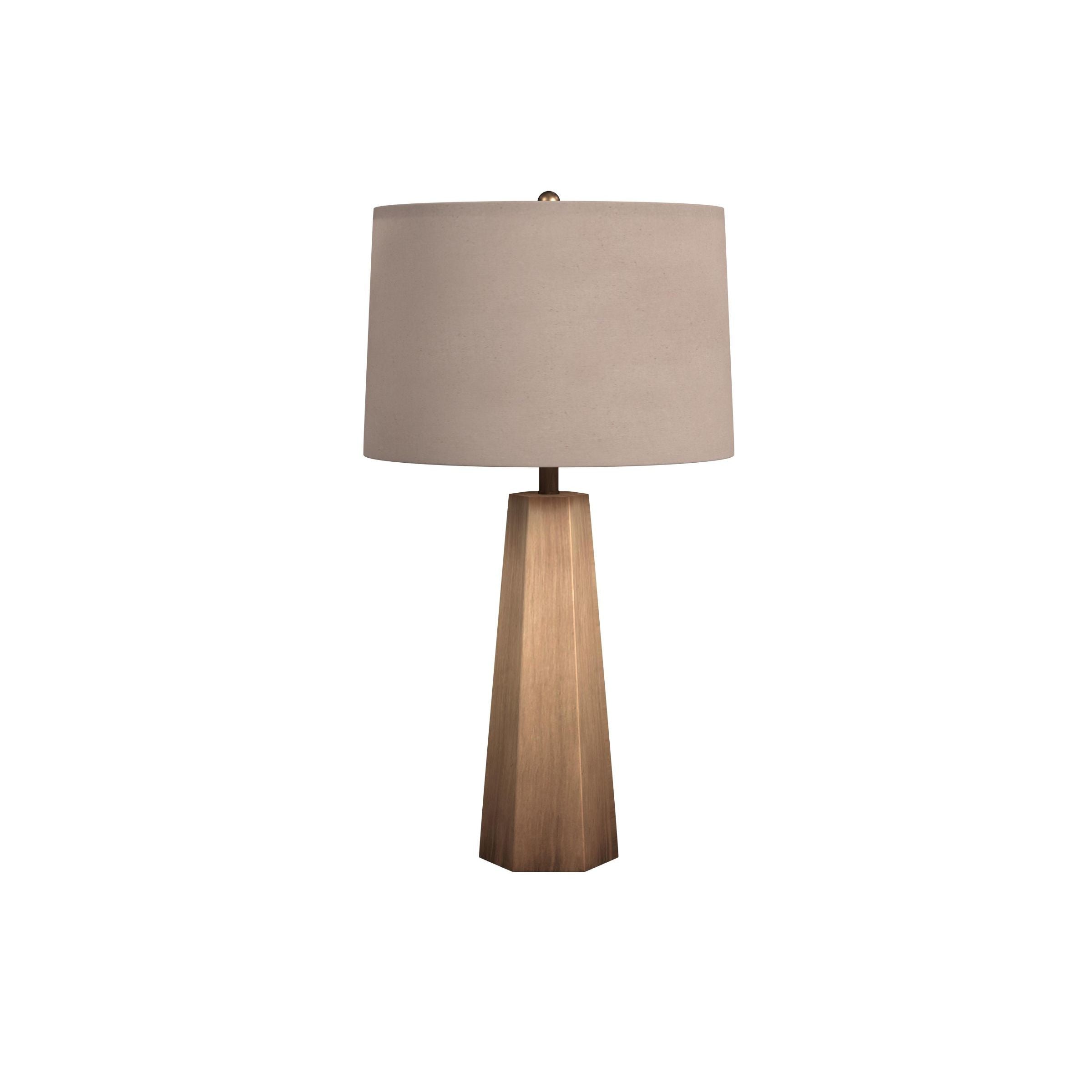 Brushed Gold Metal Table Lamp 29"H