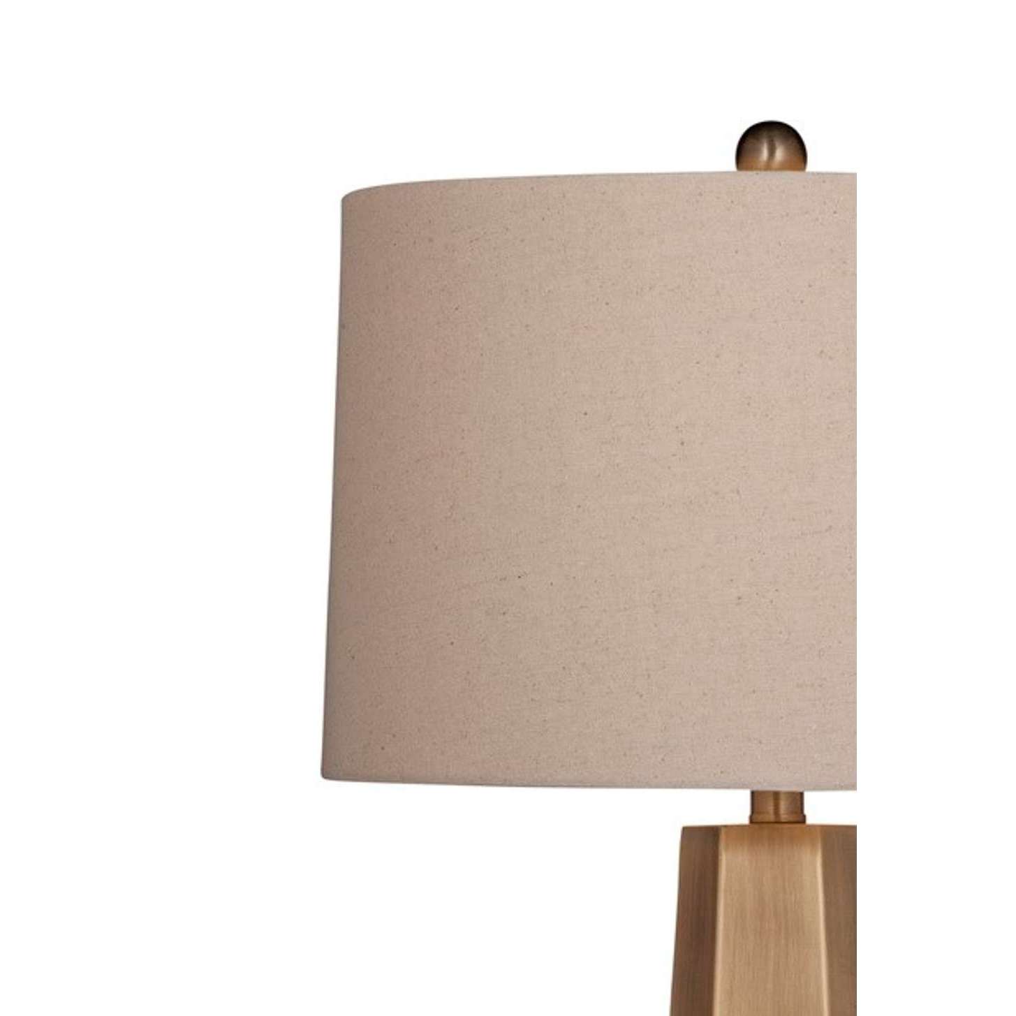 Brushed Gold Metal Table Lamp 29"H