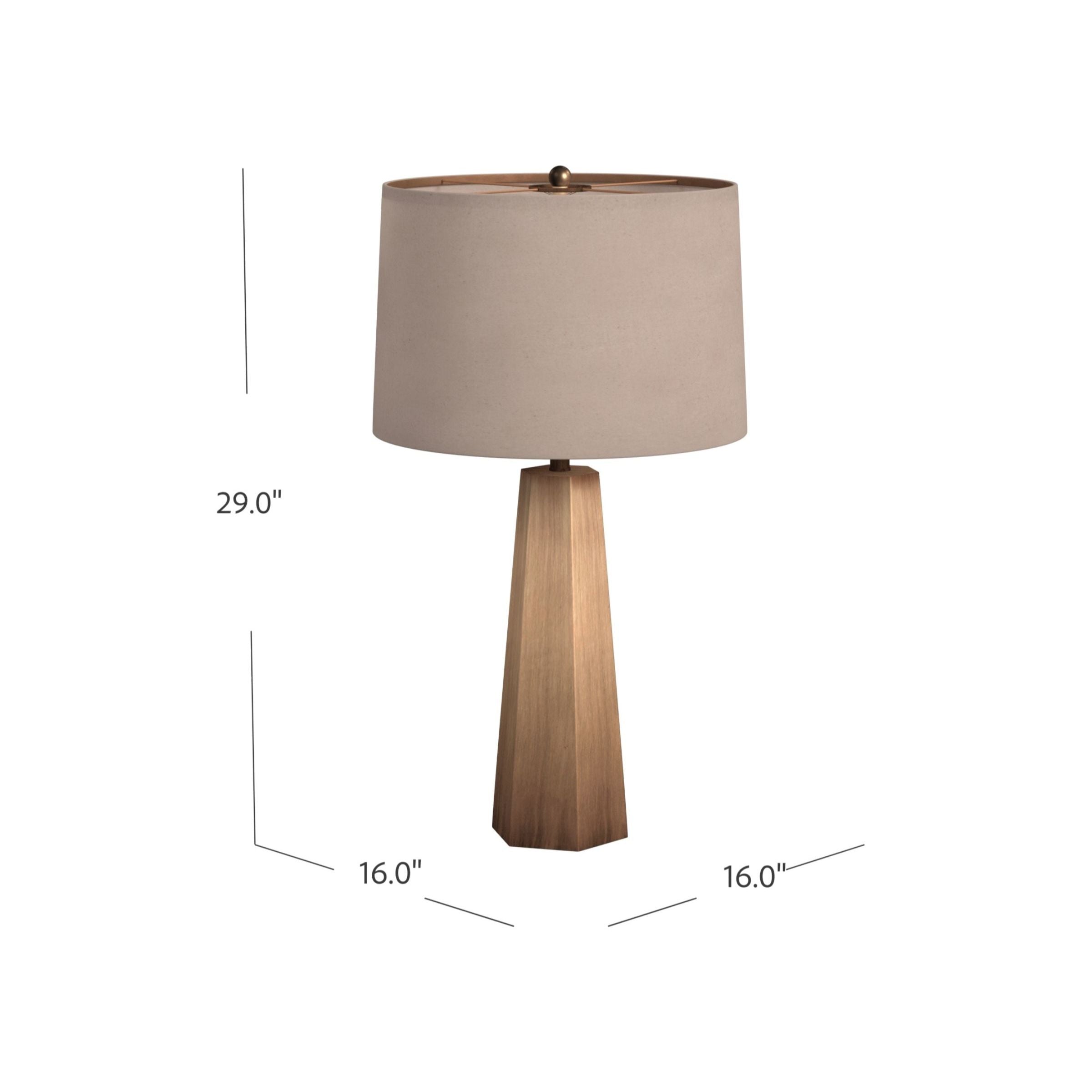 Brushed Gold Metal Table Lamp 29"H