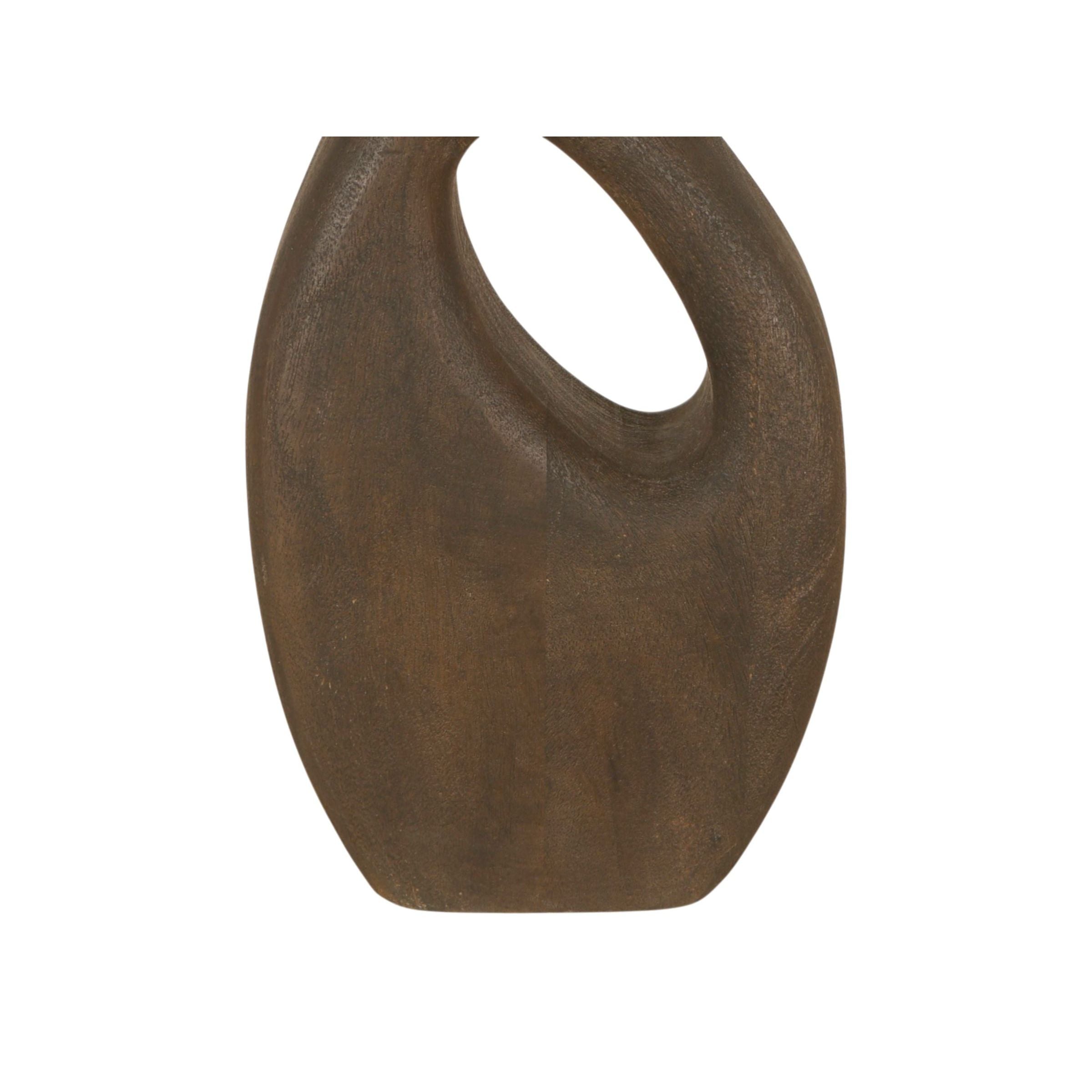 Brown Wood Modern Table Lamp 30"H