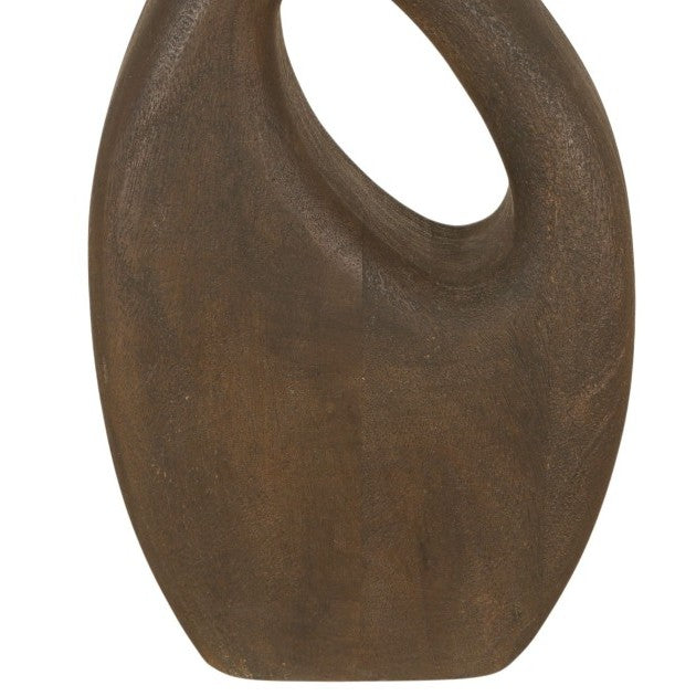 Brown Wood Modern Table Lamp 30"H