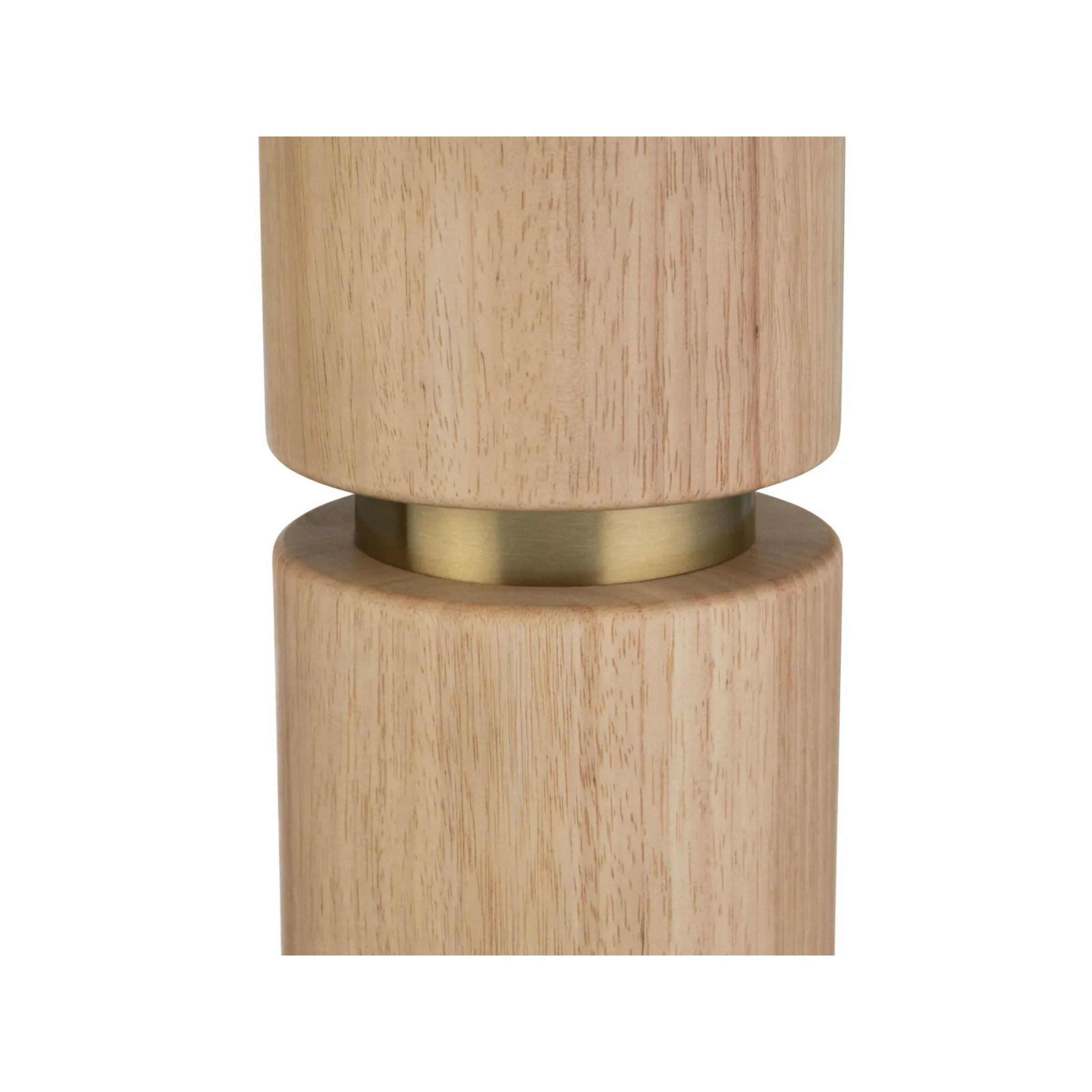Column Light Wood Table Lamp 29.5"H