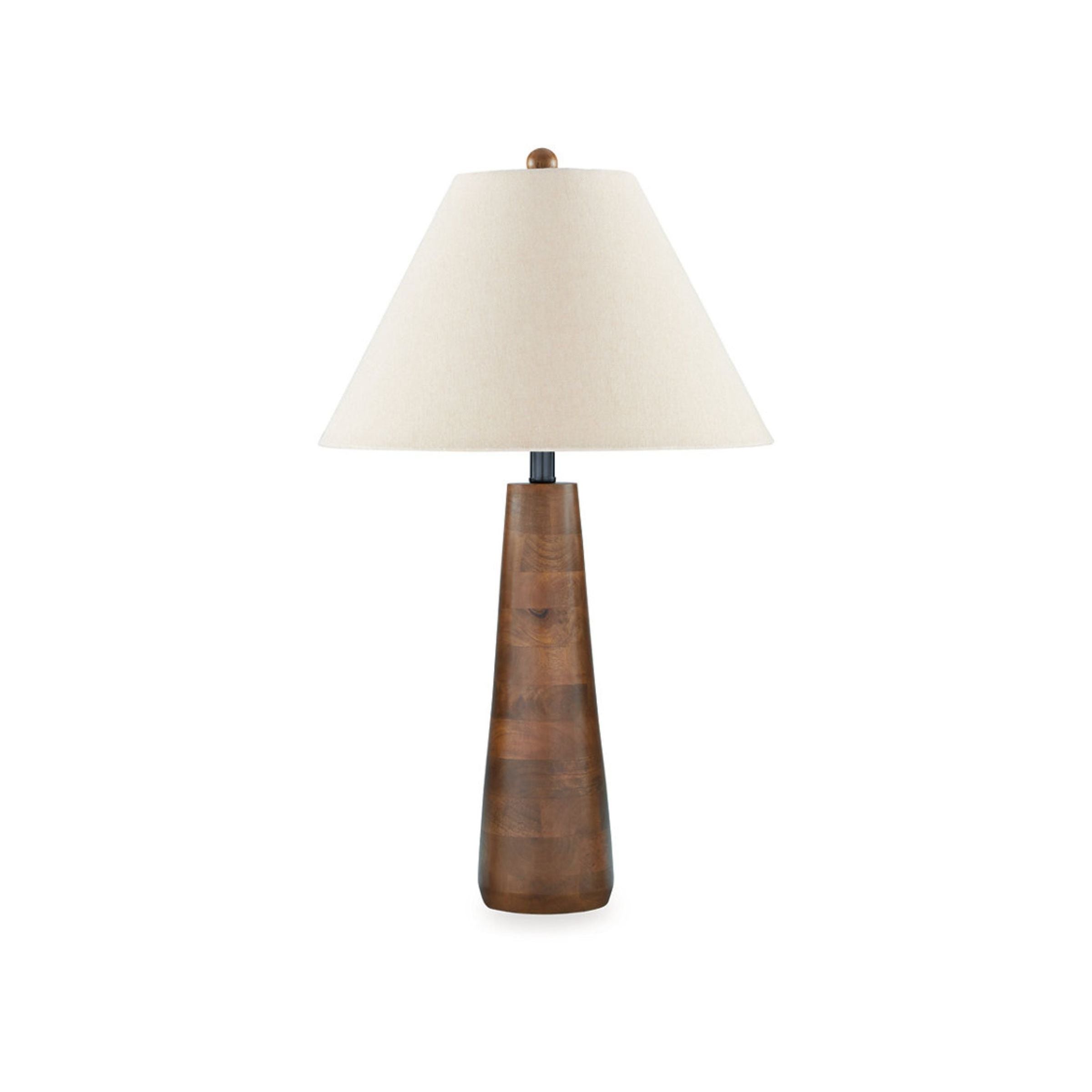 Honey Wood Table Lamp 30"H