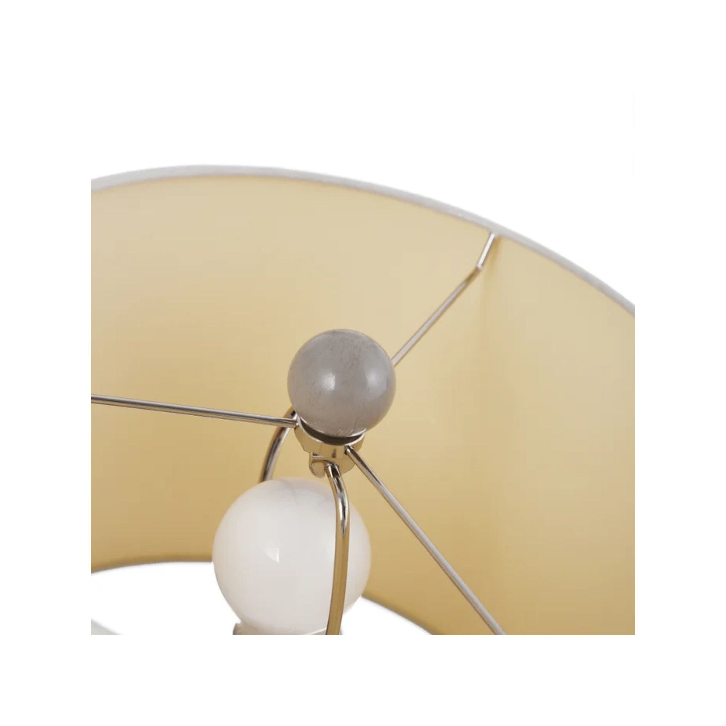 Grey Round Ceramic Table Lamp 21"H