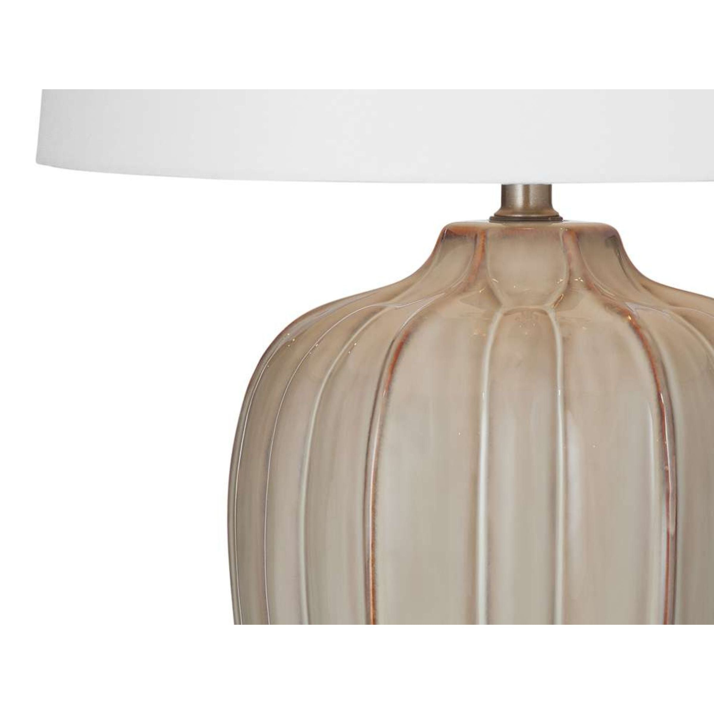 Beige Ceramic Table Lamp 30"H