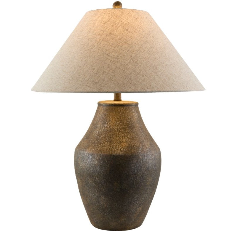 Brown Ceramic Table Lamp 28"H