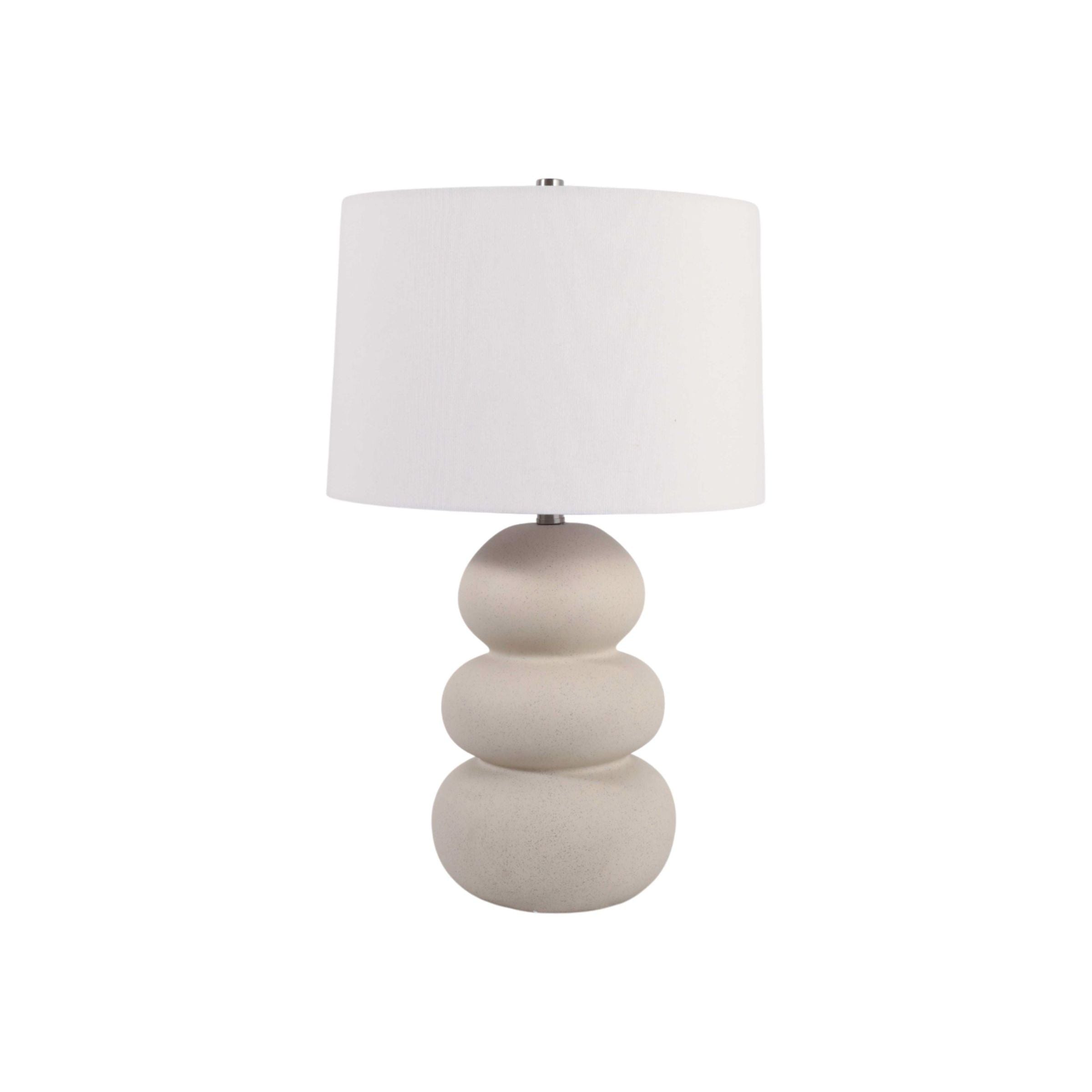 Ivory Ceramic Table Lamp 27"H