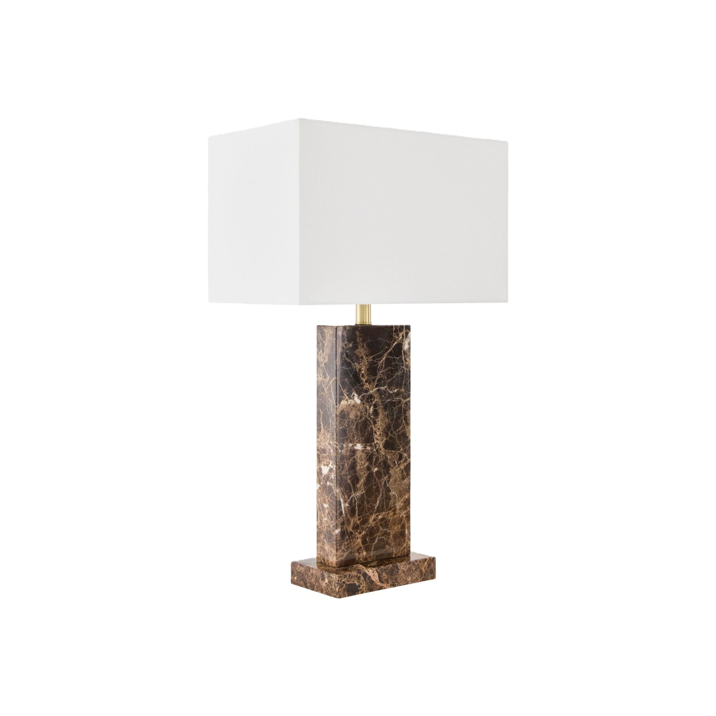 Brown Marble Table Lamp 29"H