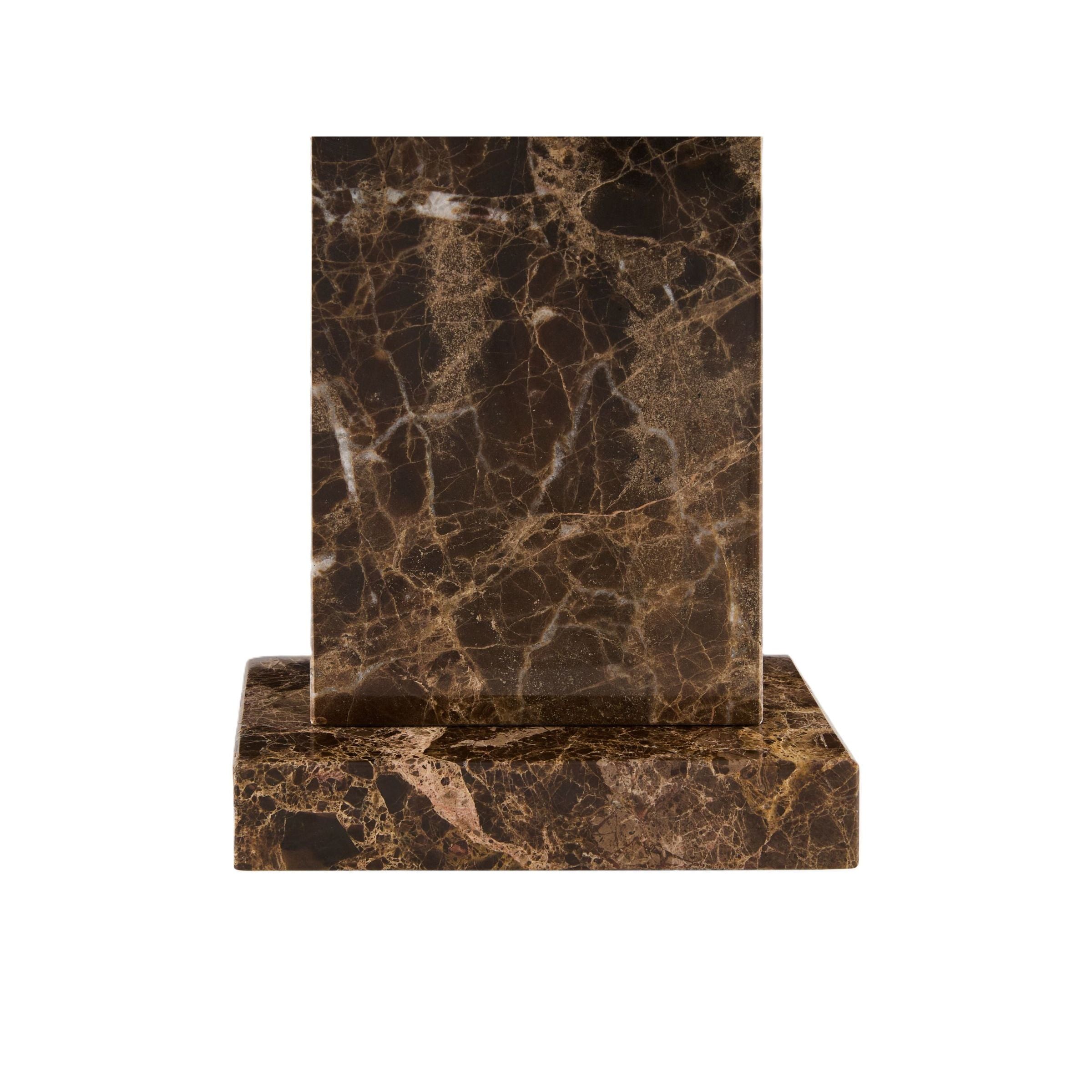 Brown Marble Table Lamp 29"H