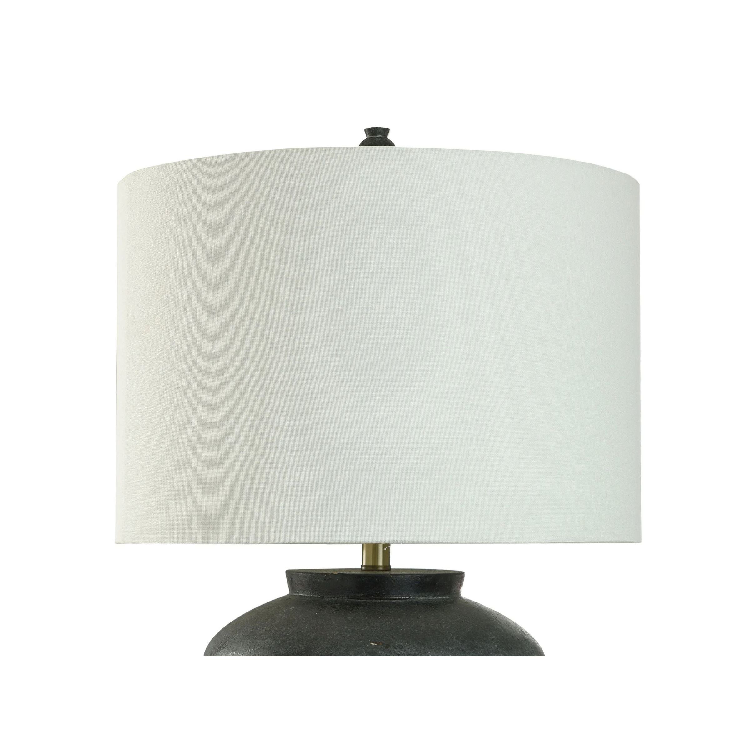 Black Cement Table Lamp 31"H