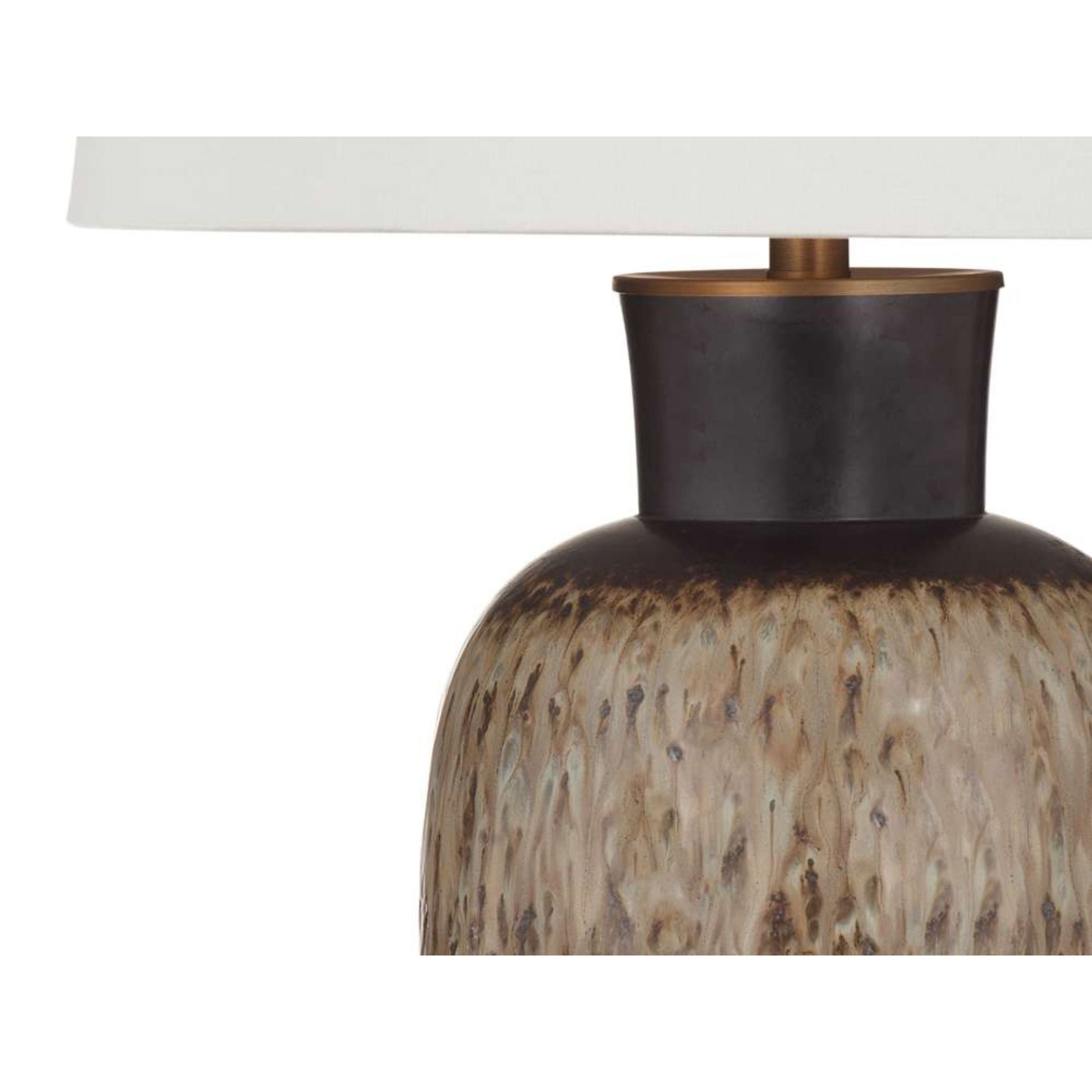 Brown Ceramic Table Lamp 29"H