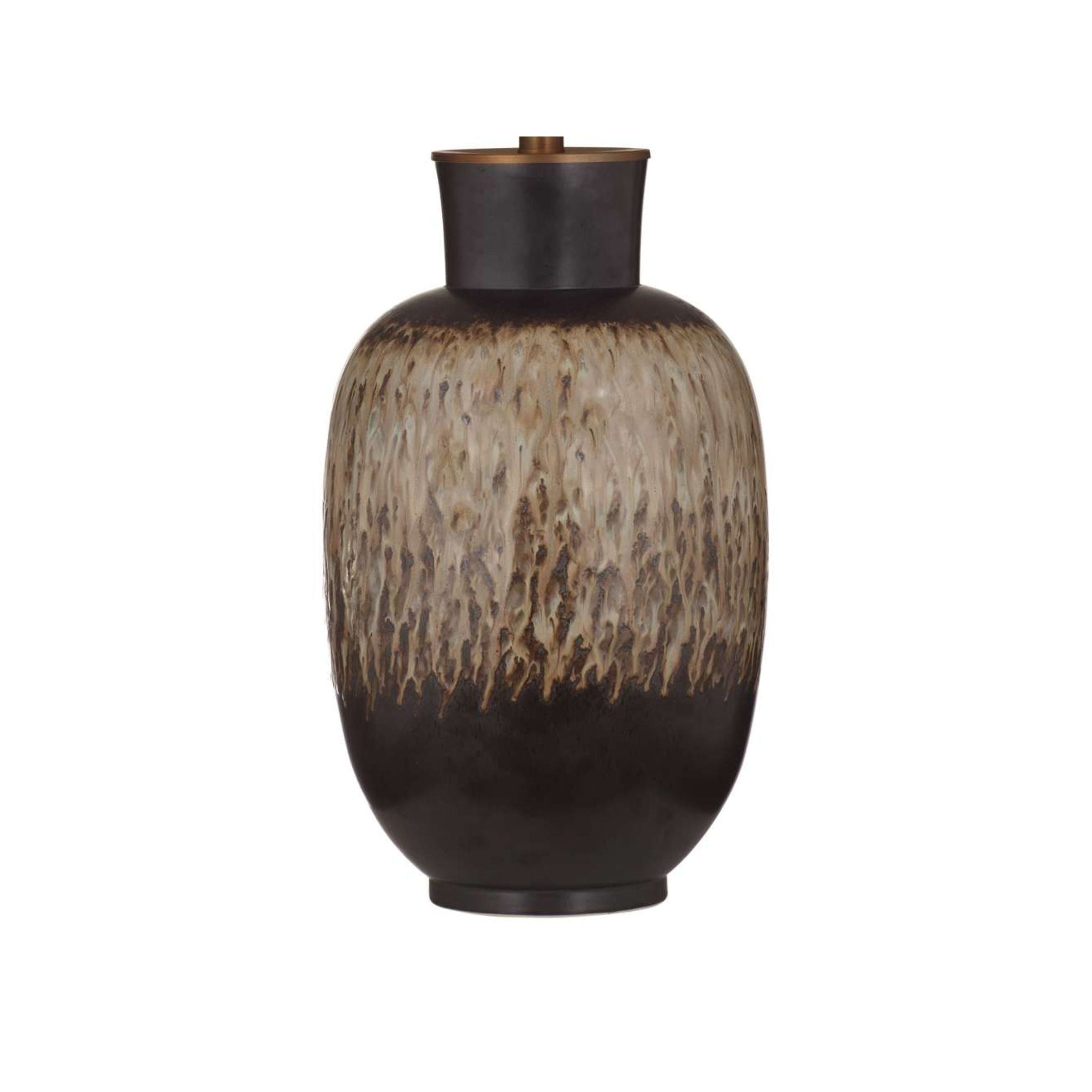 Brown Ceramic Table Lamp 29"H