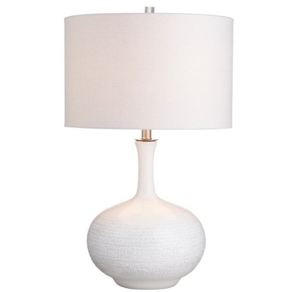 White Ceramic Table Lamp 28.25"H
