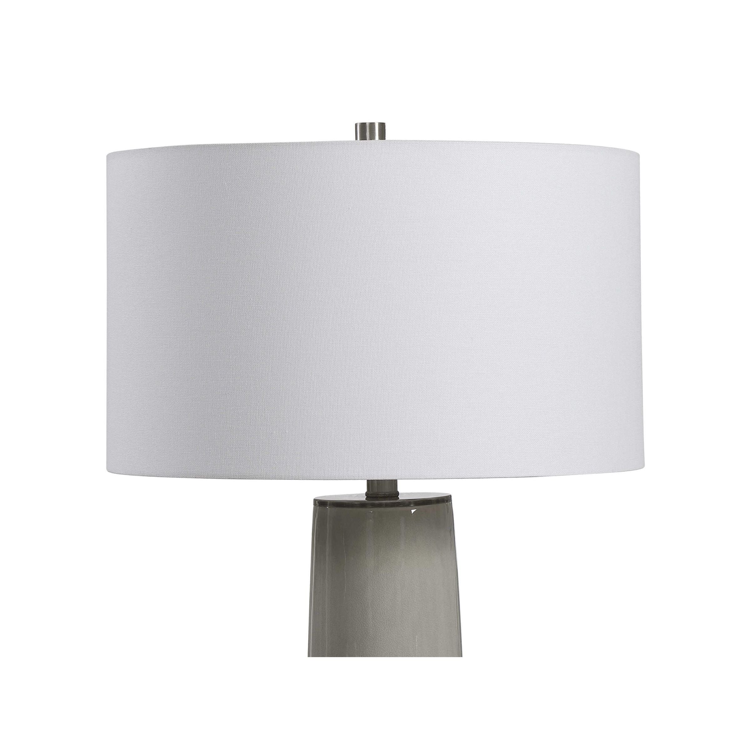 Grey 2-Tone Ceramic Table Lamp 31"H