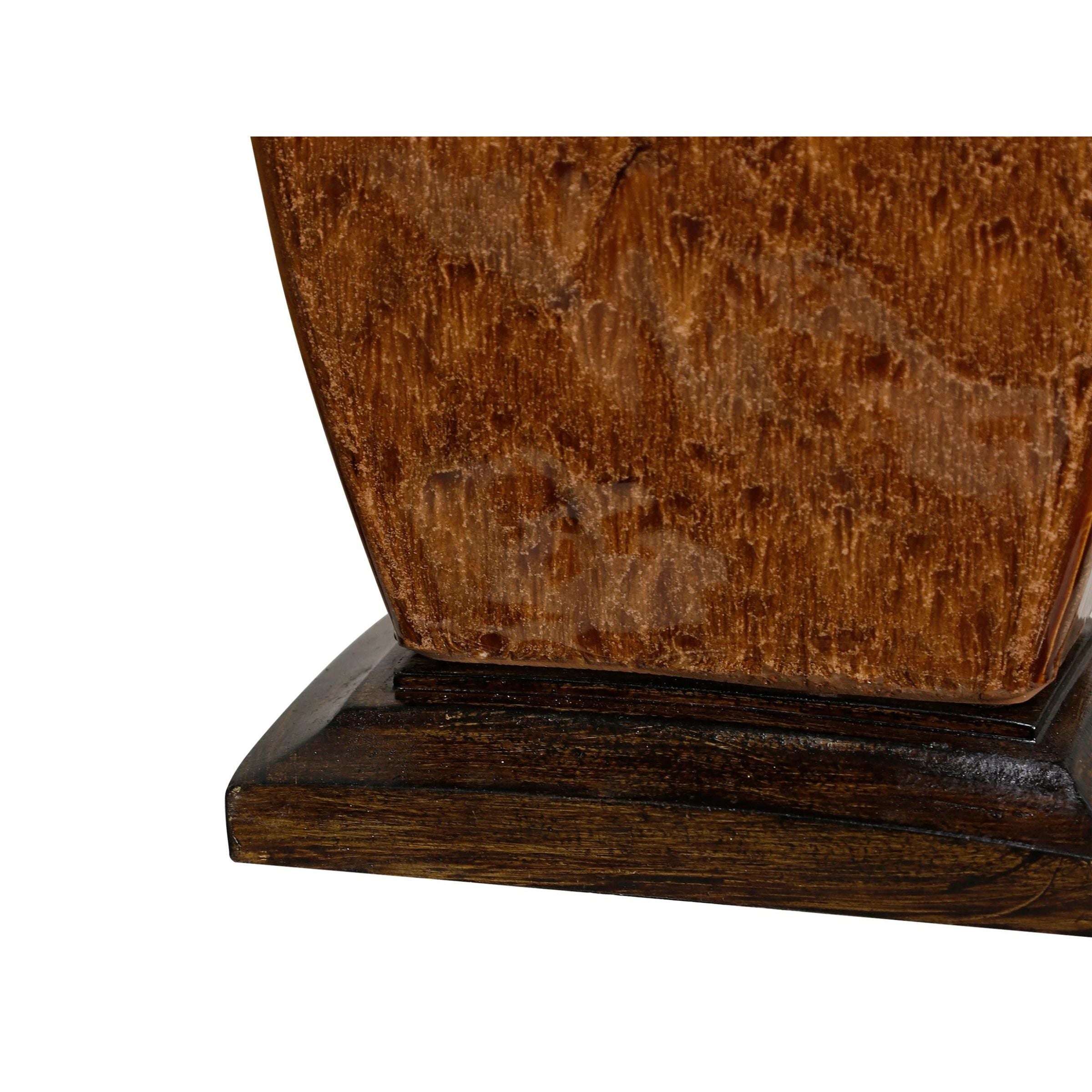 Blue and Rust Ceramic Table Lamp 32"H