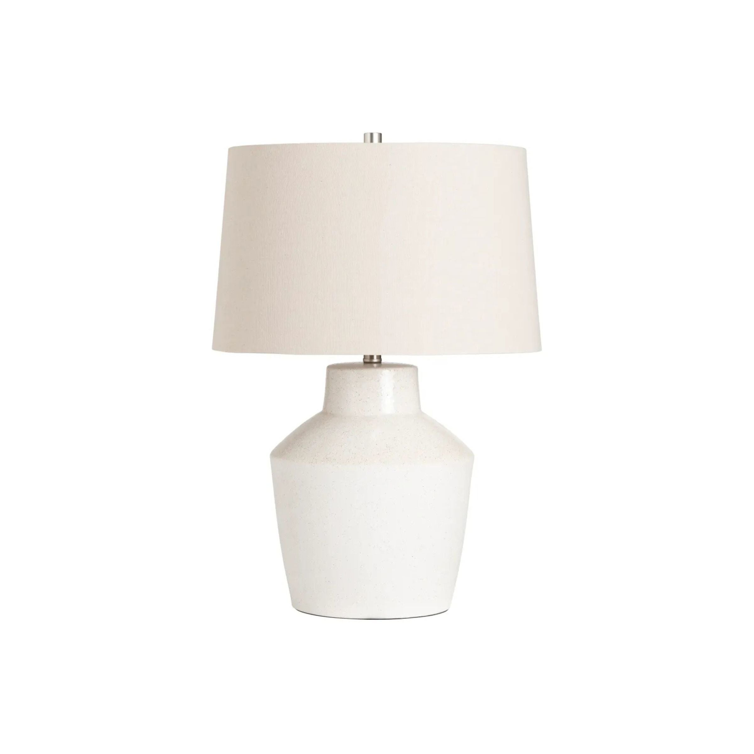 White Ceramic Table Lamp 27"H