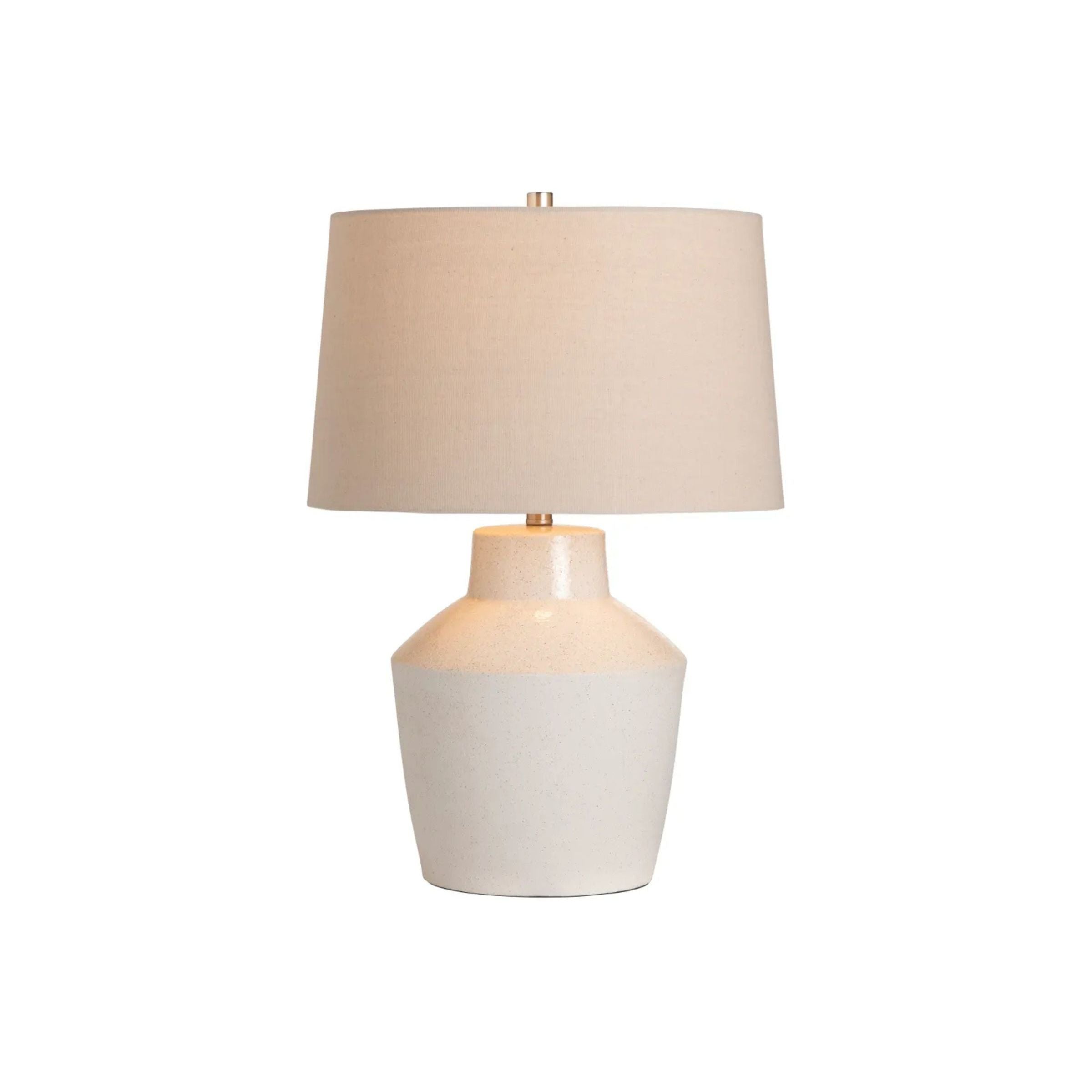 White Ceramic Table Lamp 27"H