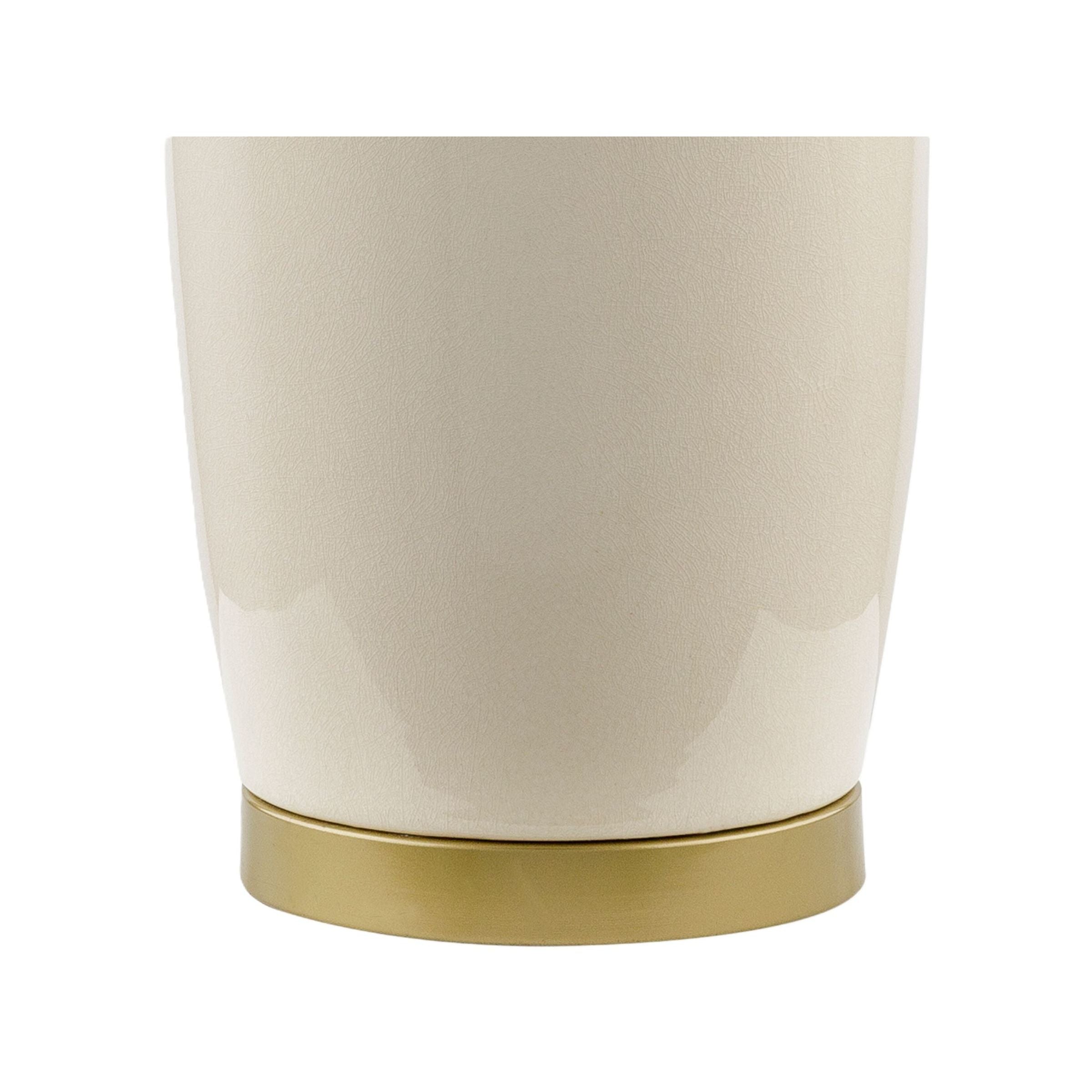 Cream Ceramic Table Lamp 26"H