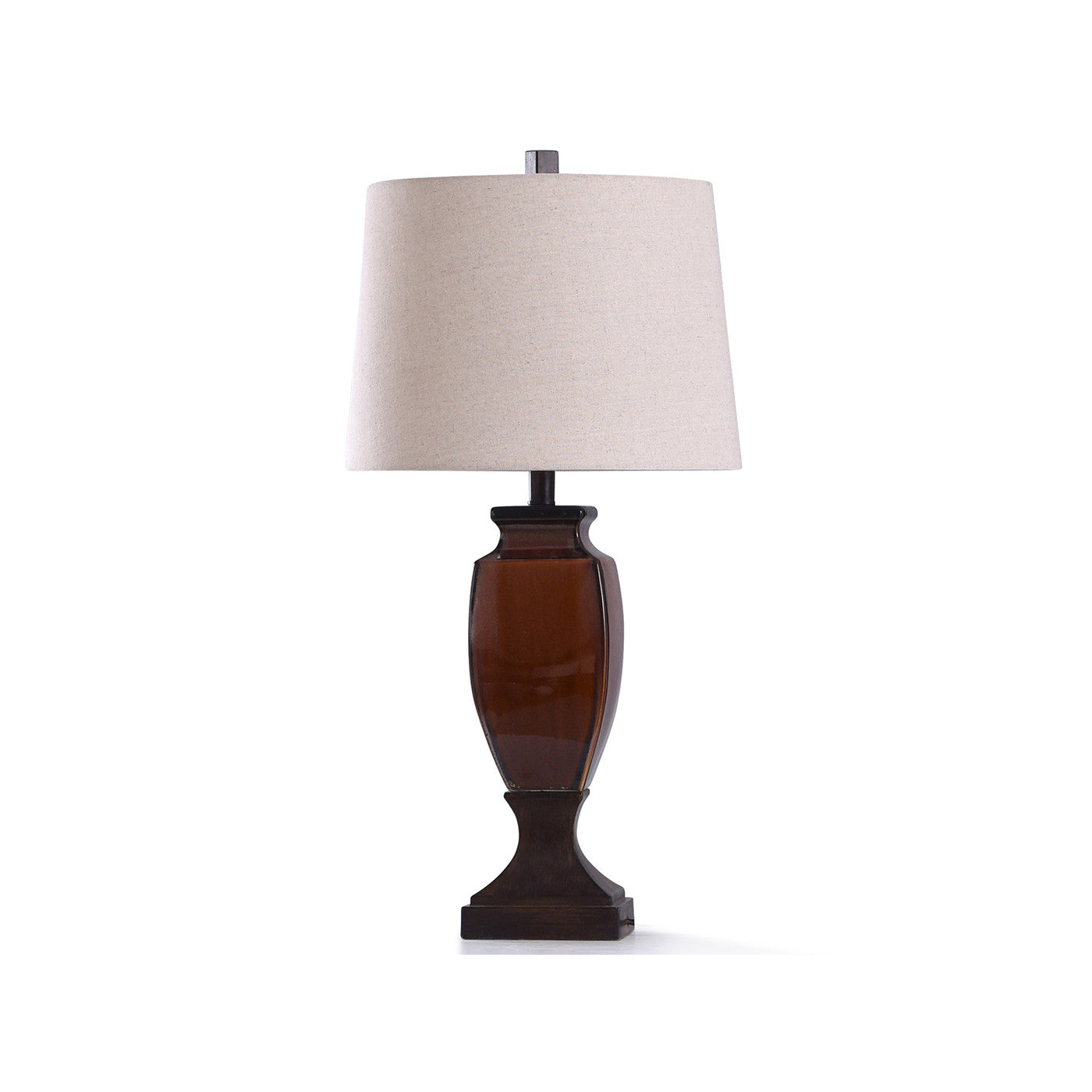 Rust and Bronze Ceramic Table Lamp 30"H