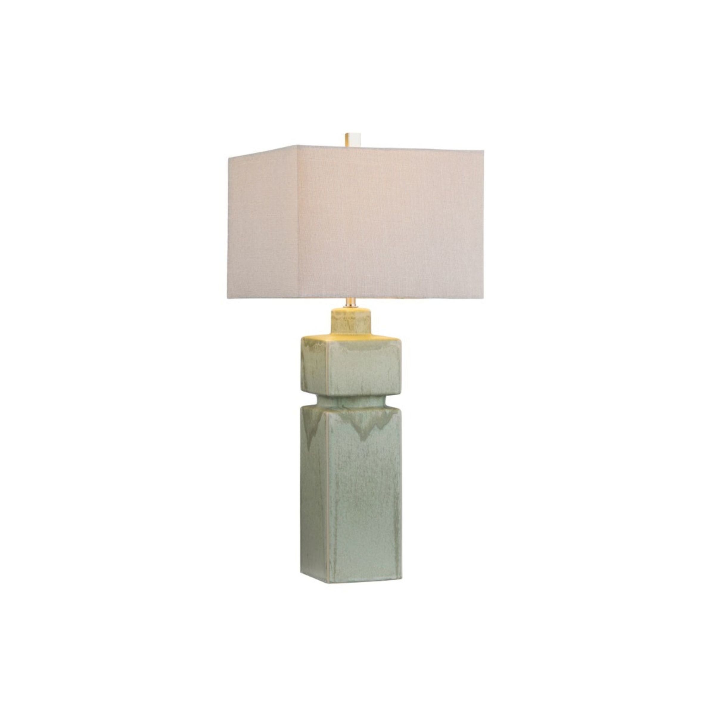 Green Ceramic Table Lamp 35"H