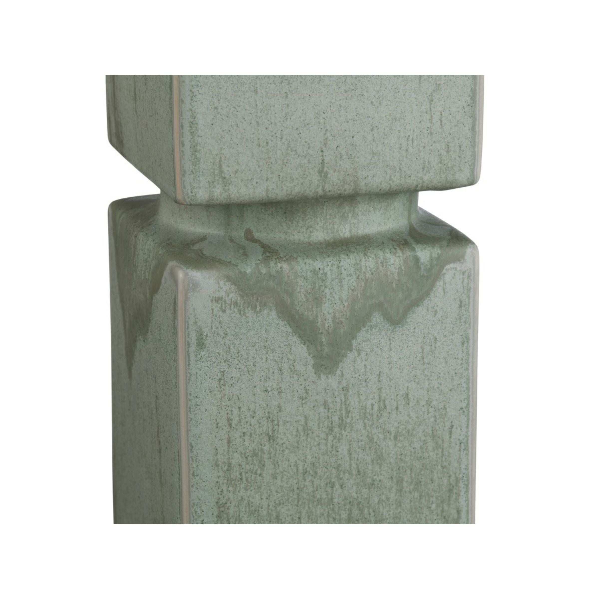 Green Ceramic Table Lamp 35"H