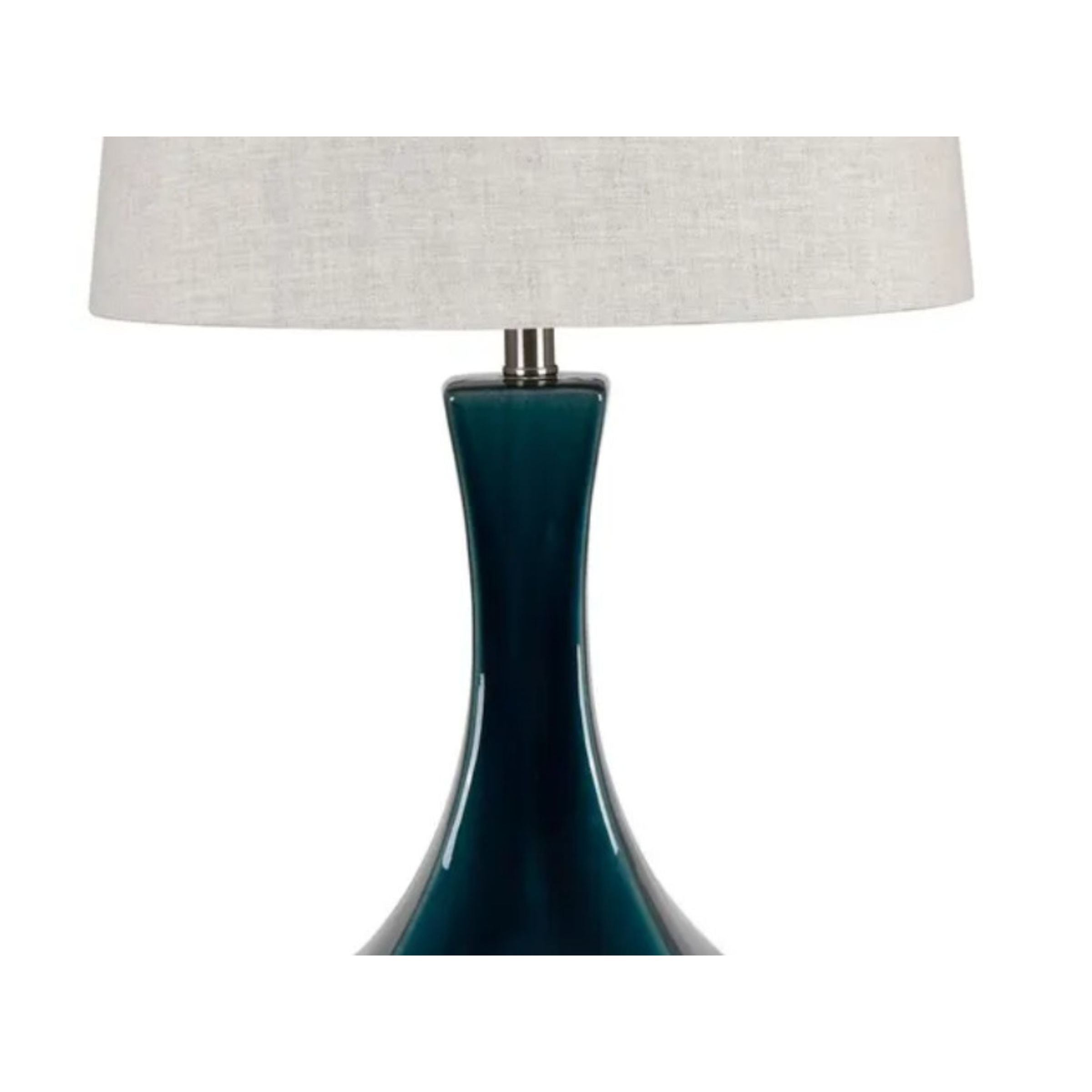 Teal Ceramic Table Lamp 31"H