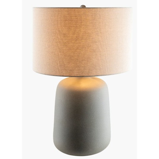 Grey Ceramic Table Lamp 24"H