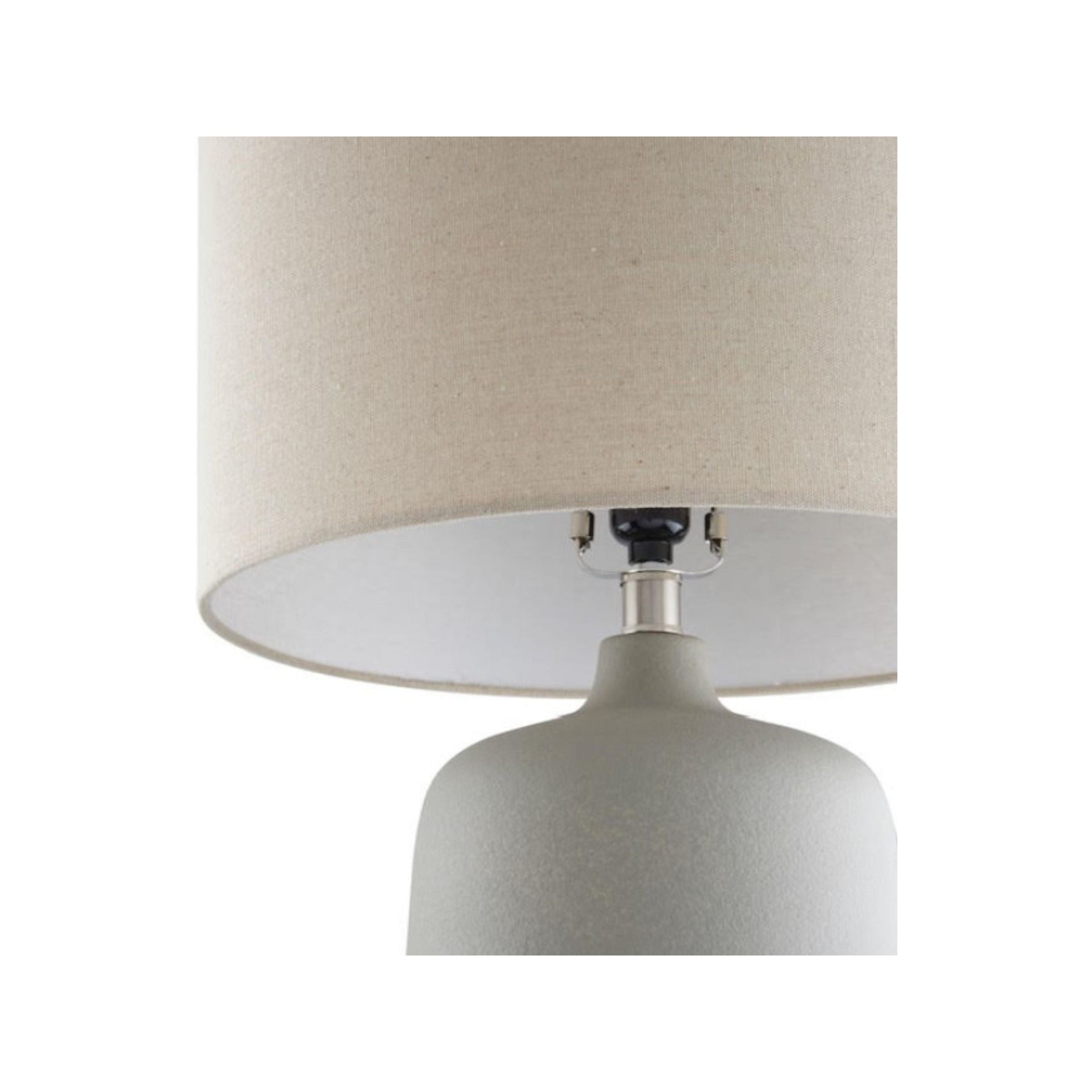 Grey Ceramic Table Lamp 24"H