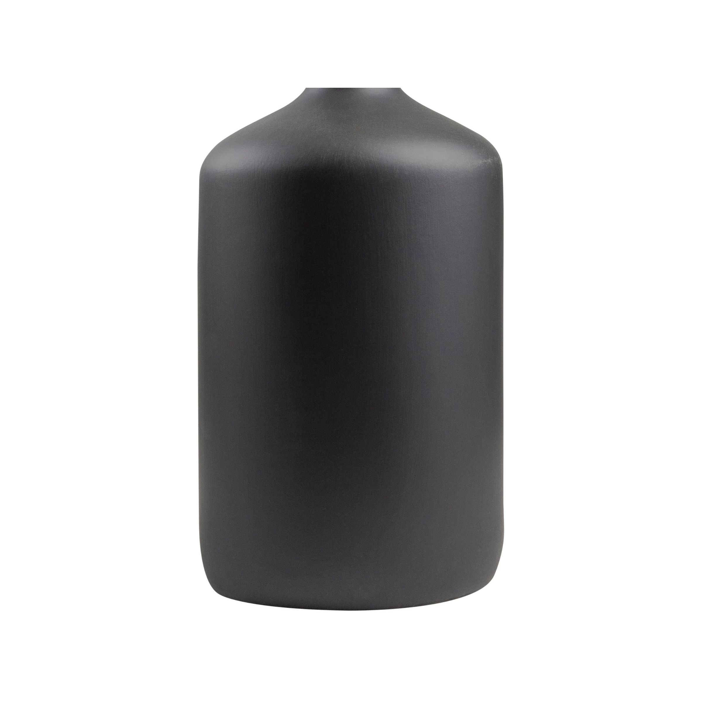 Black Matte Ceramic Table Lamp 27"H