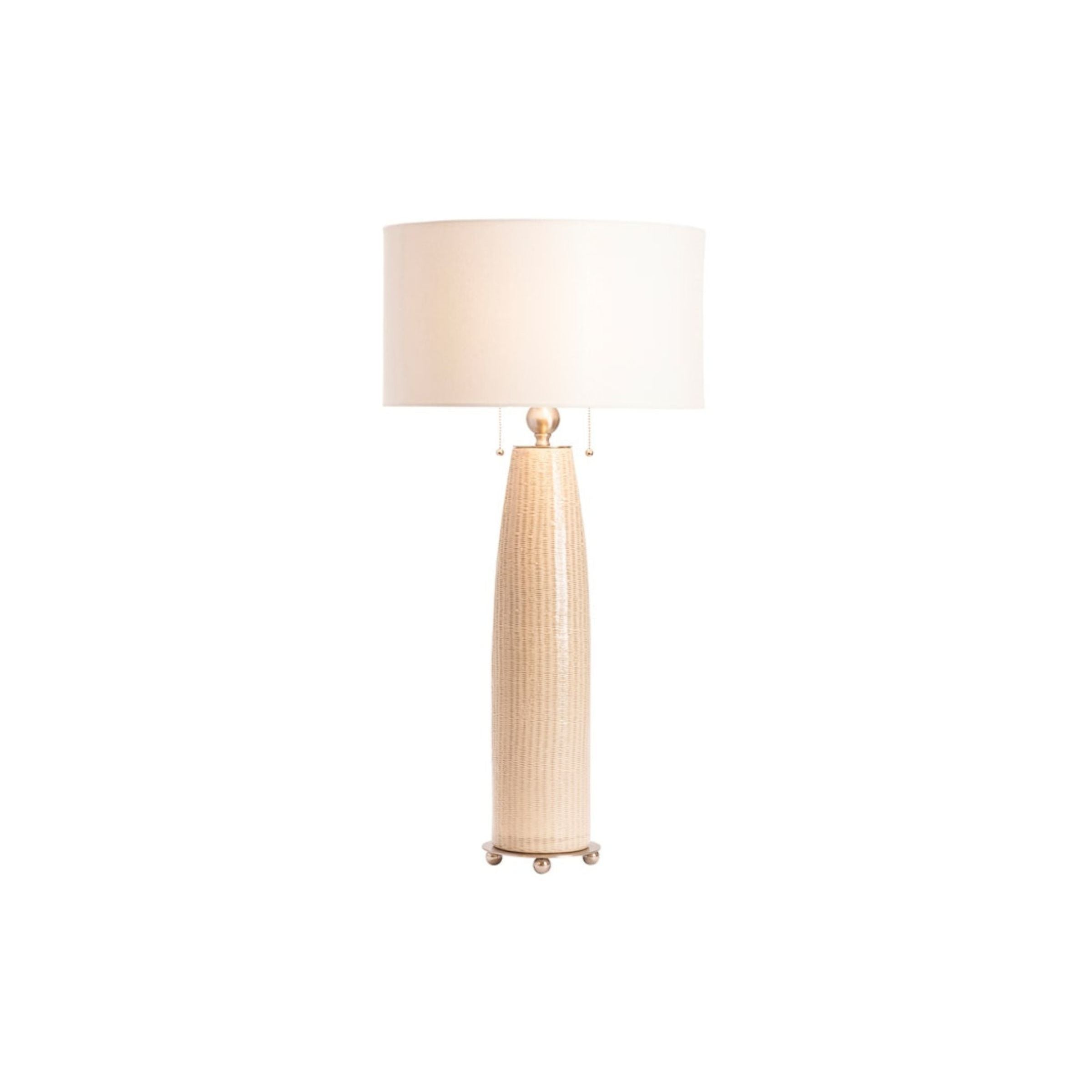 Tan Ceramic Table Lamp 36"H