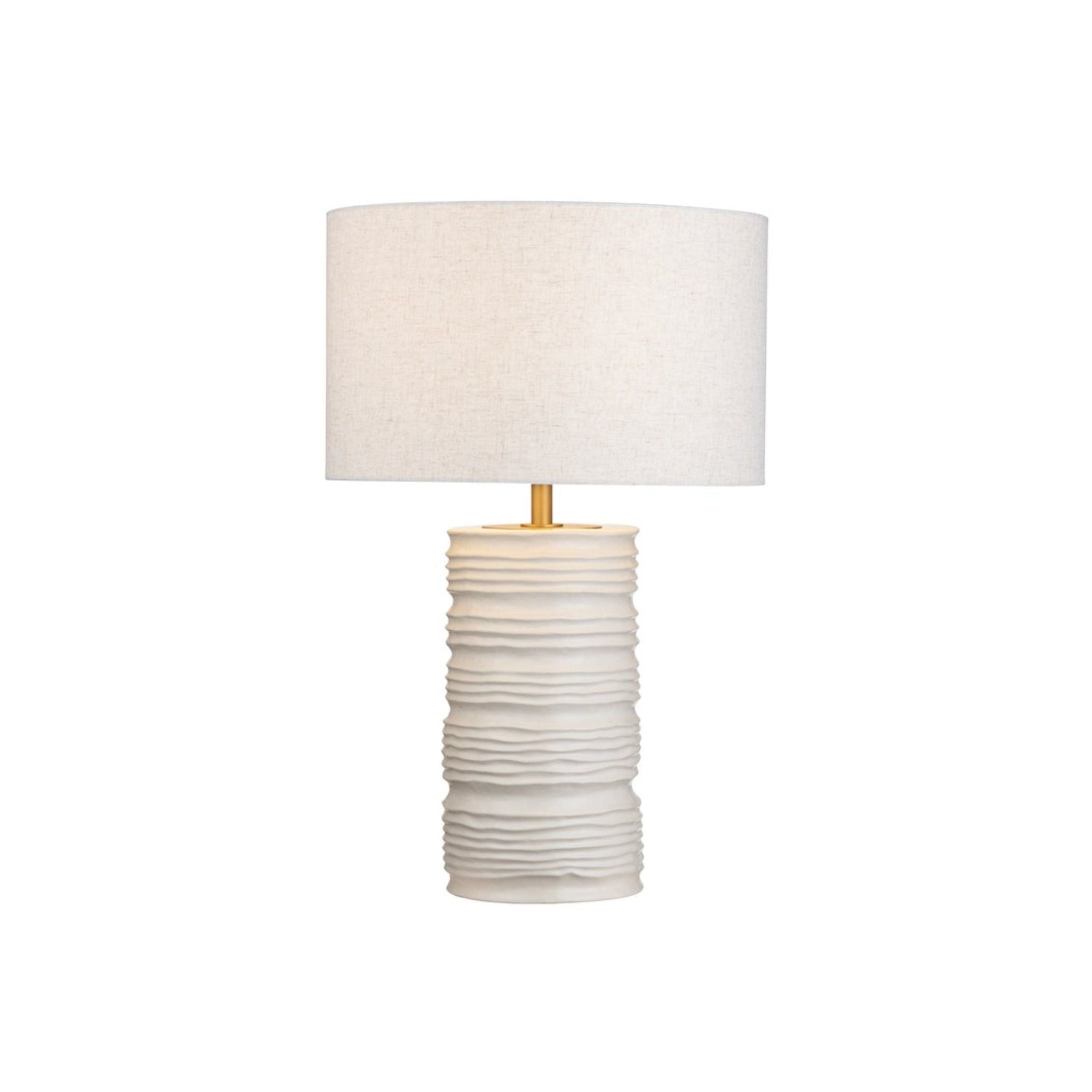 Cream Ceramic Table Lamp 31"H