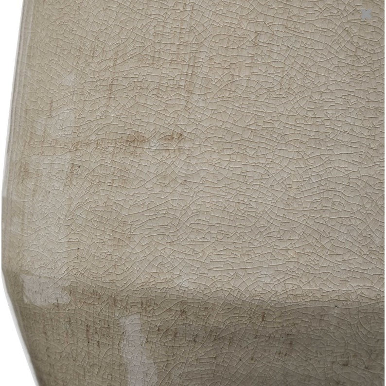 Taupe Crackle Ceramic Table Lamp 28"H