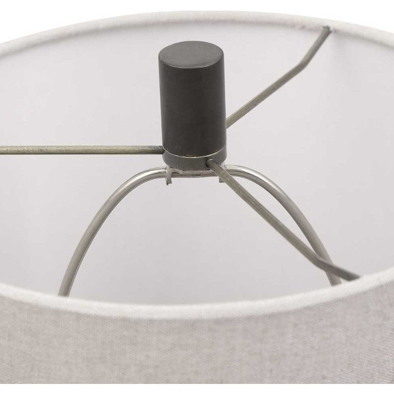 Taupe Crackle Ceramic Table Lamp 28"H