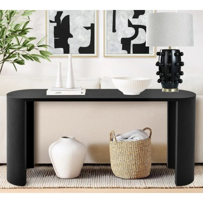 Black Ceramic Table Lamp 30.5"H