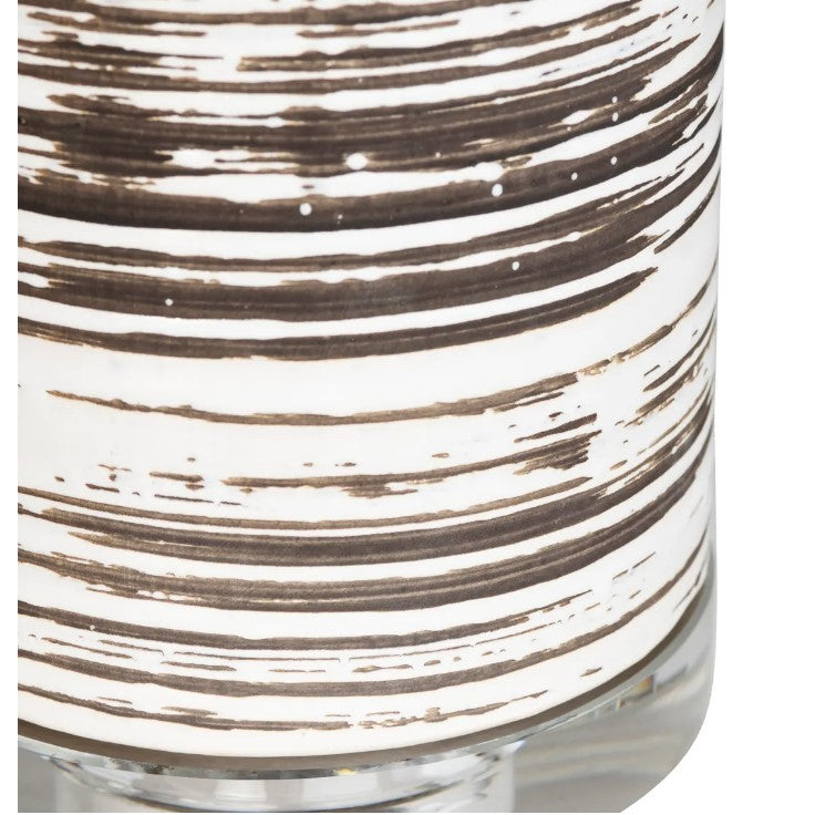 Brown and White Ceramic Table Lamp 31.5"H