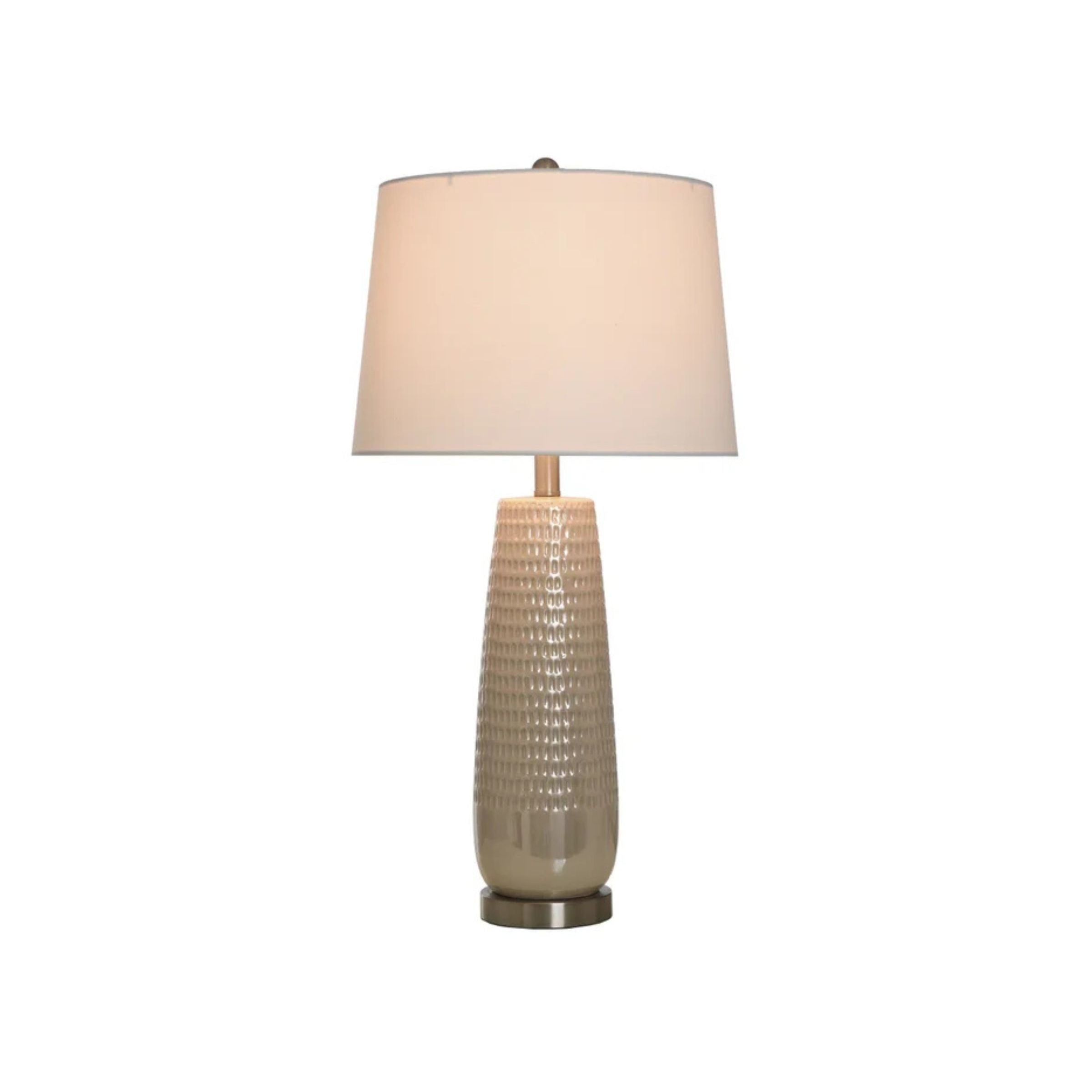 Iridescent Pearl Ceramic Table Lamp 29"H