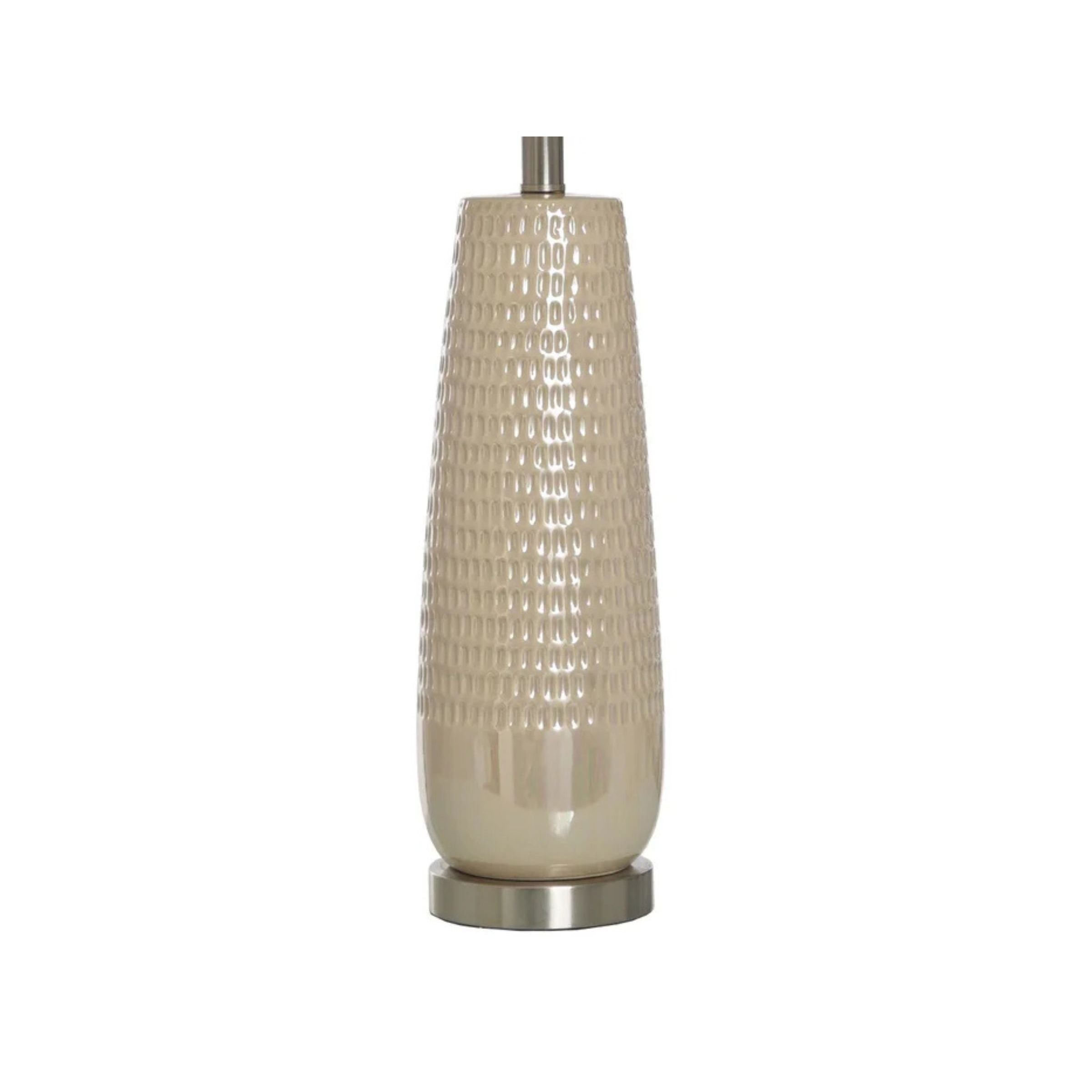 Iridescent Pearl Ceramic Table Lamp 29"H