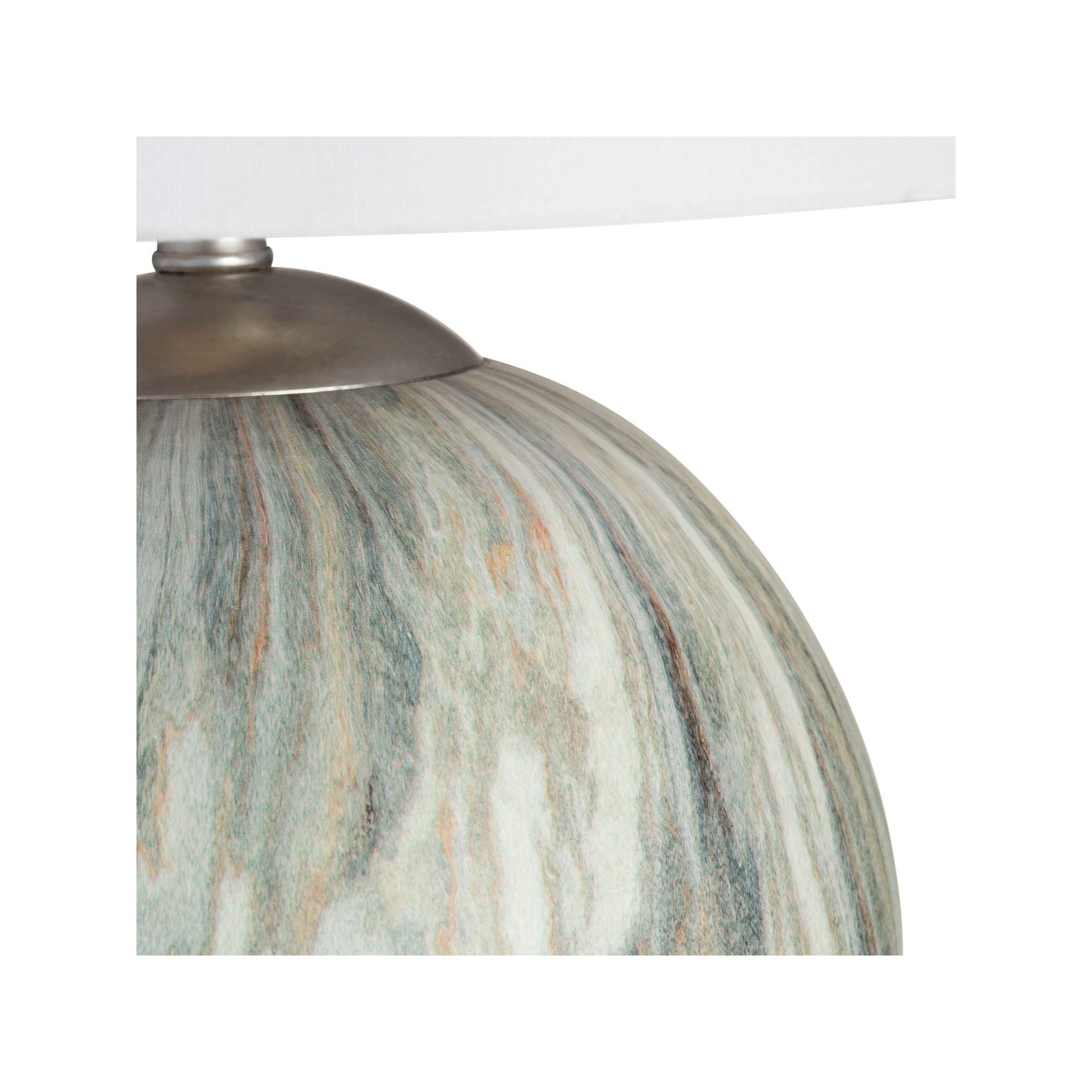 Green Swirl Ceramic Table Lamp 29.5"H