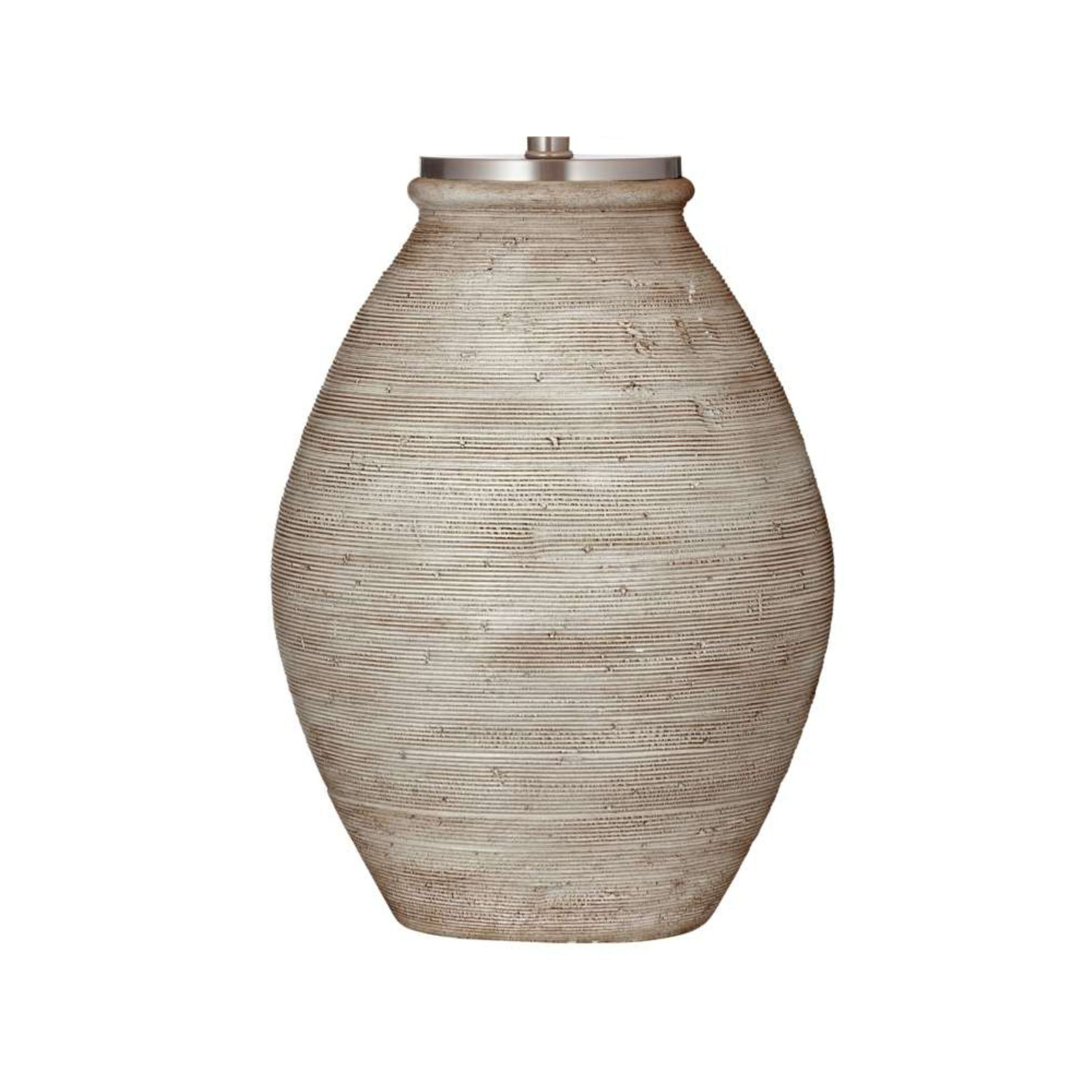 Cream Cement Table Lamp 31"H