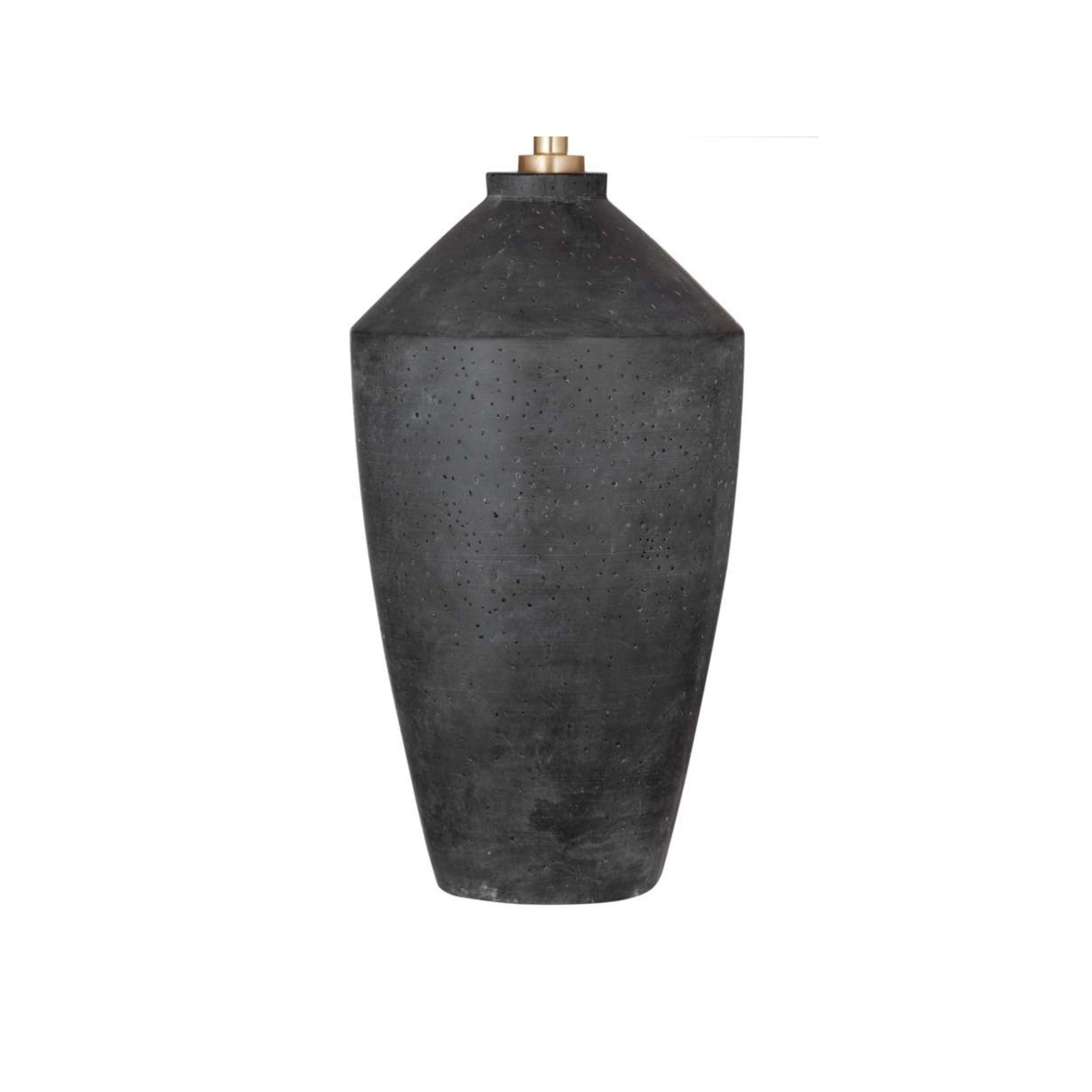 Black Cement Table Lamp 35"H
