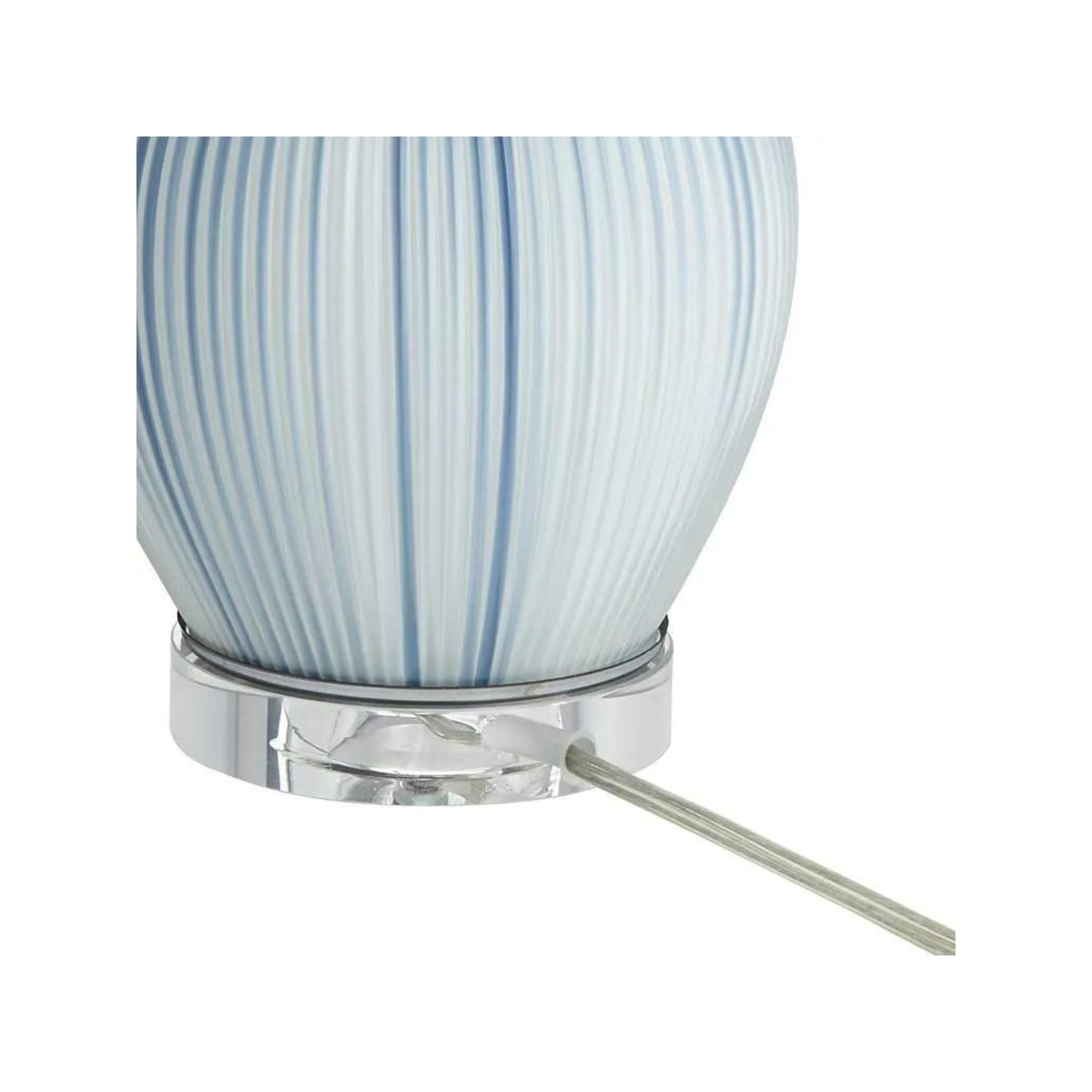 Blue Ombre Gourd Ceramic Table Lamp 26"H