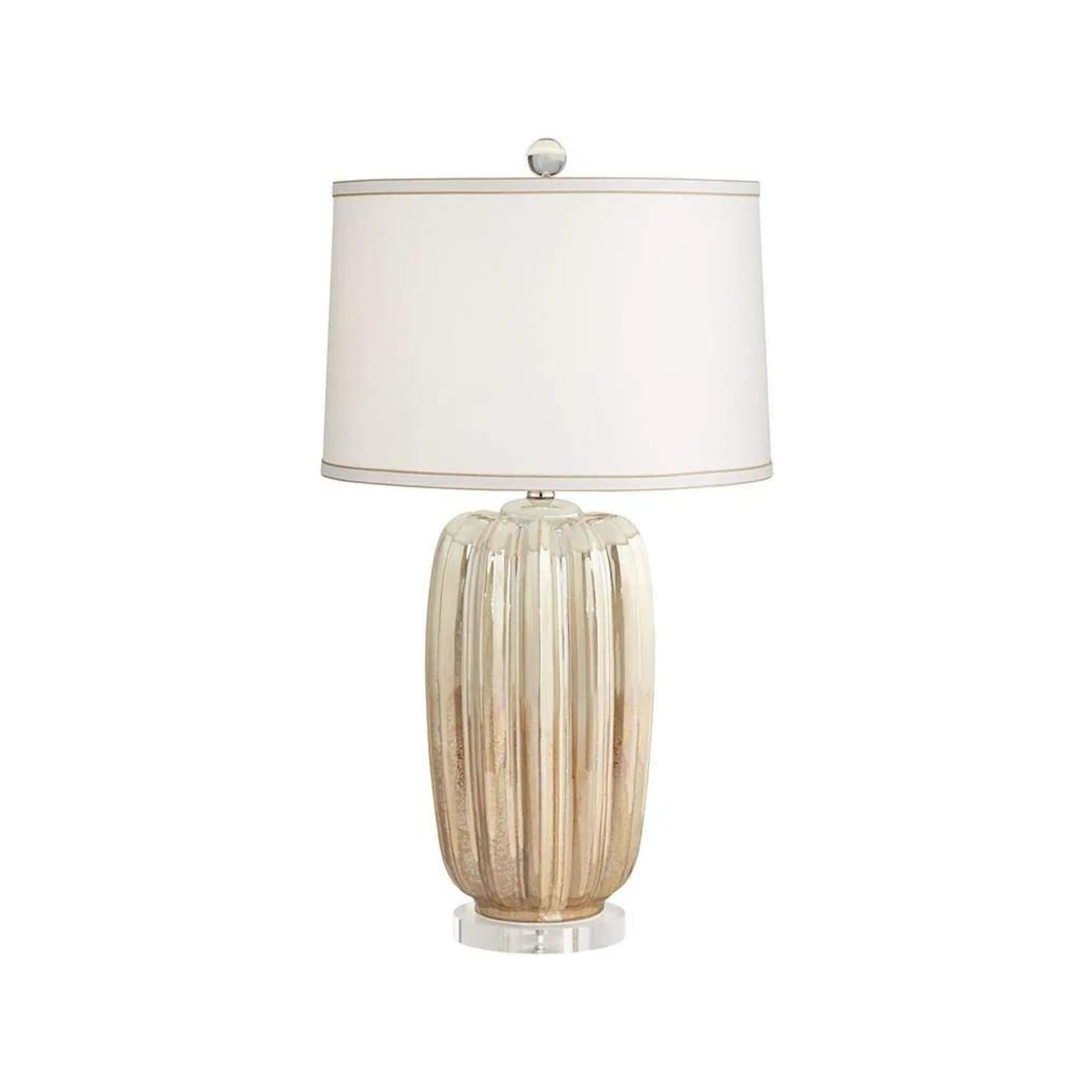 Champagne Ceramic Table Lamp 30"H
