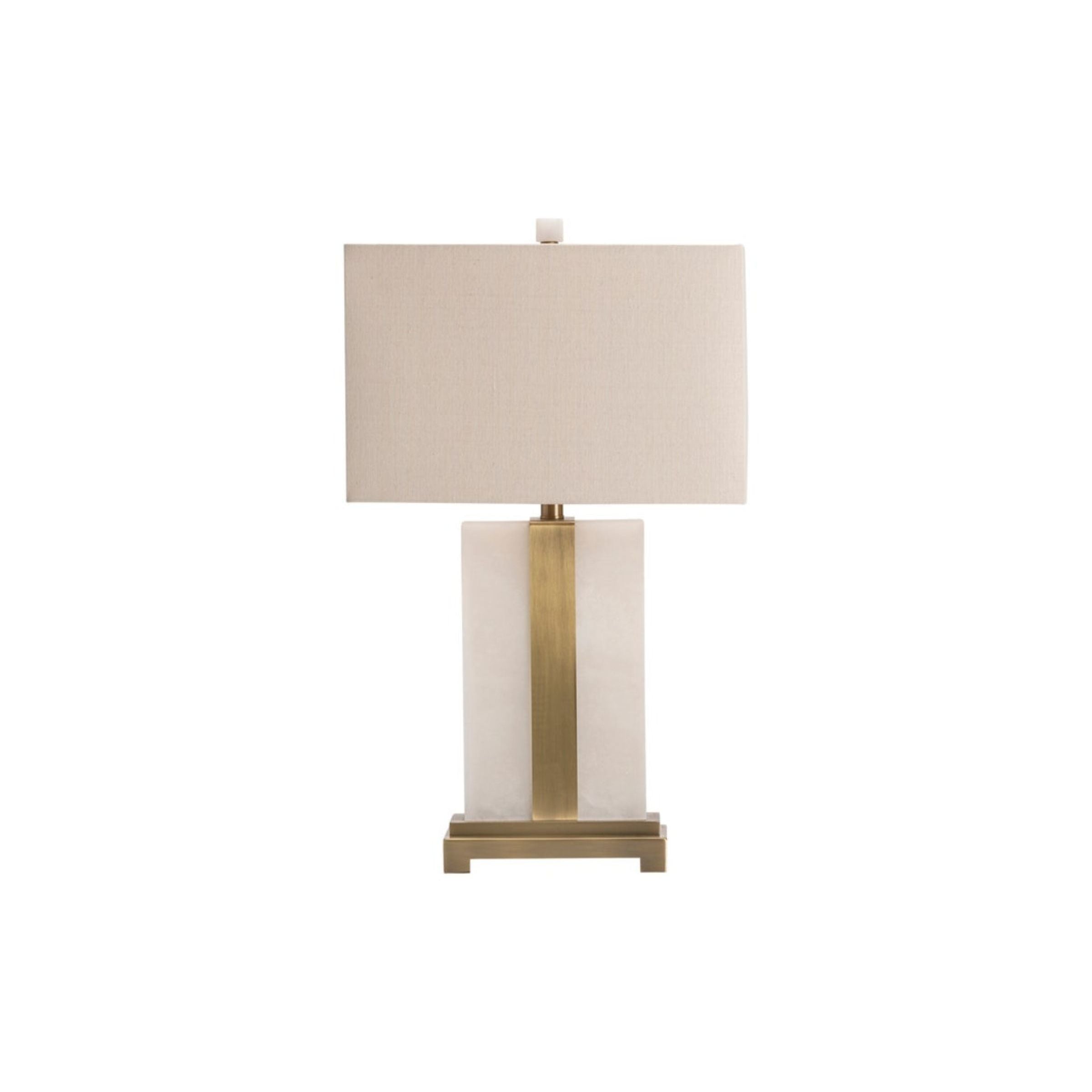 Marble and Brass Table Lamp 28.25"H