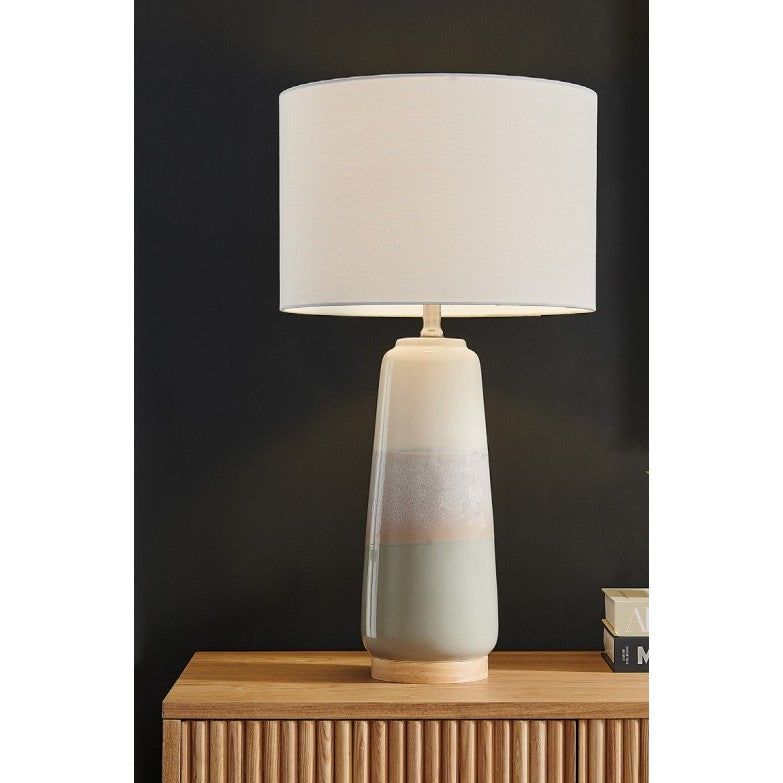 Pastel Ceramic Table Lamp 28.5"H