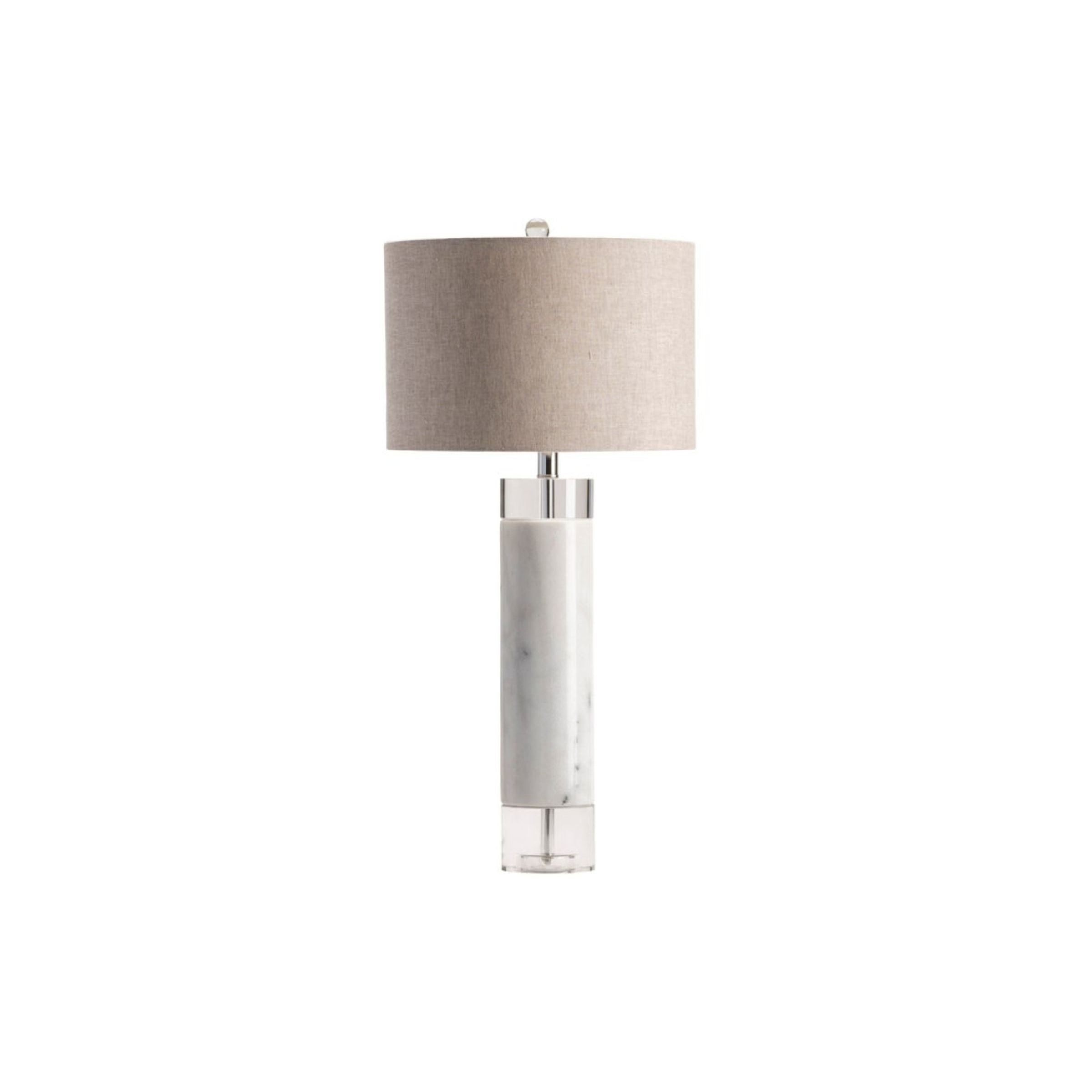Glass and Marble Table Lamp 32"H