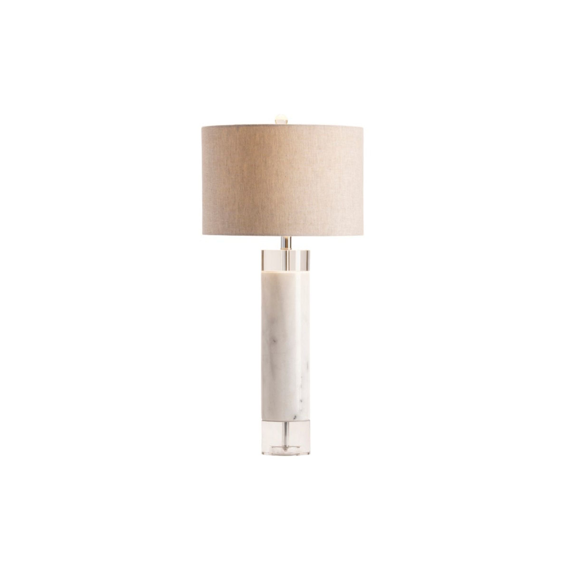 Glass and Marble Table Lamp 32"H