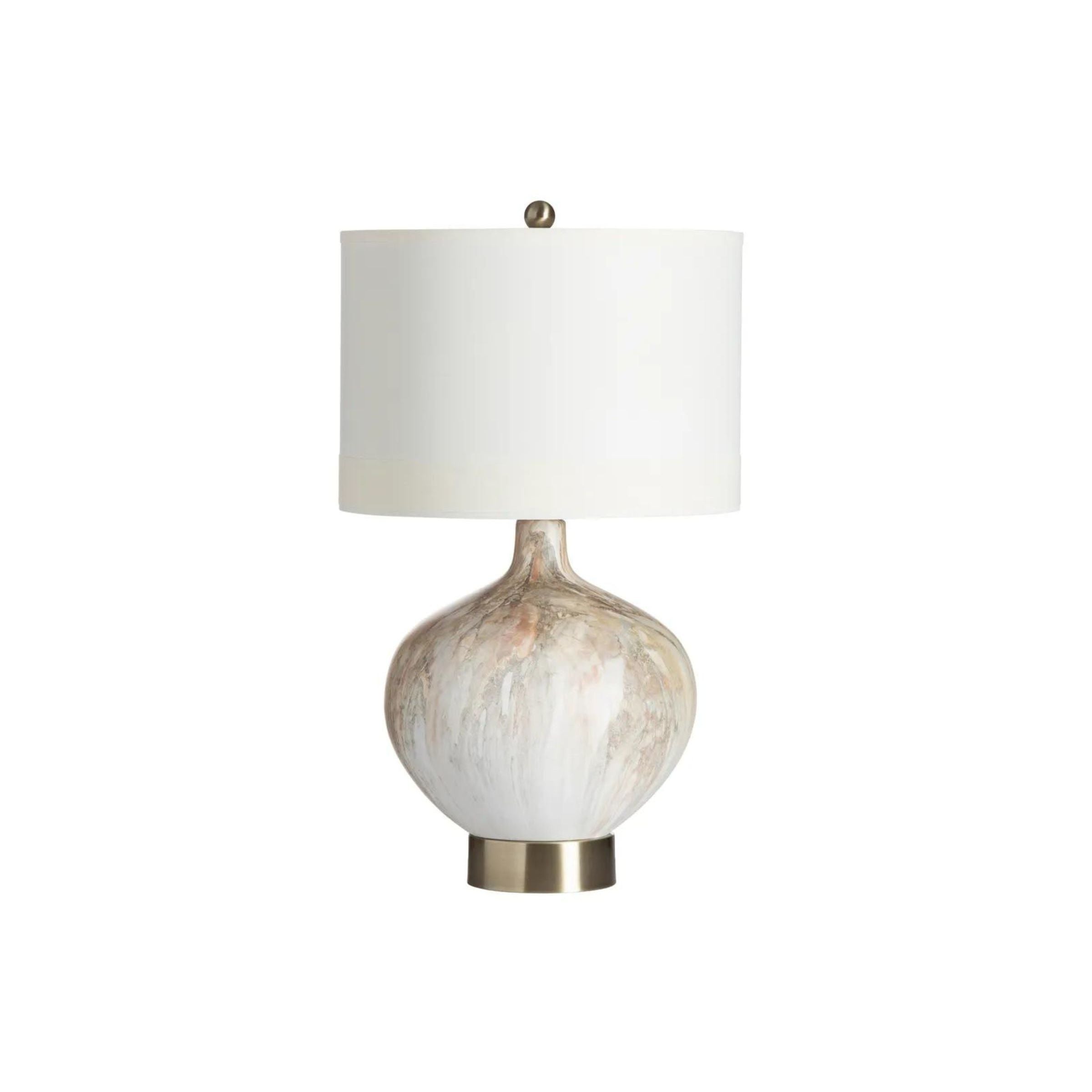Pastel Swirl Ceramic Table Lamp 27.5"H