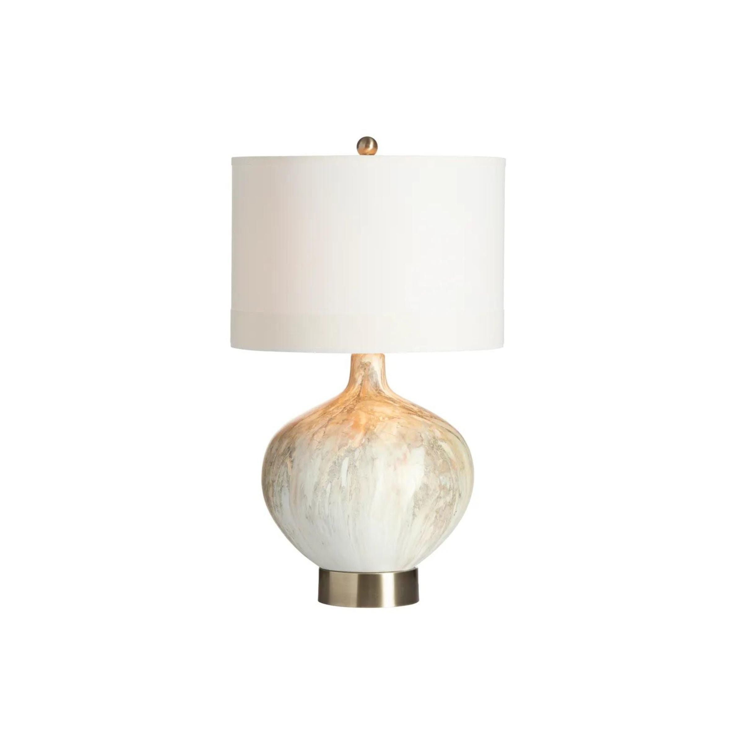 Pastel Swirl Ceramic Table Lamp 27.5"H